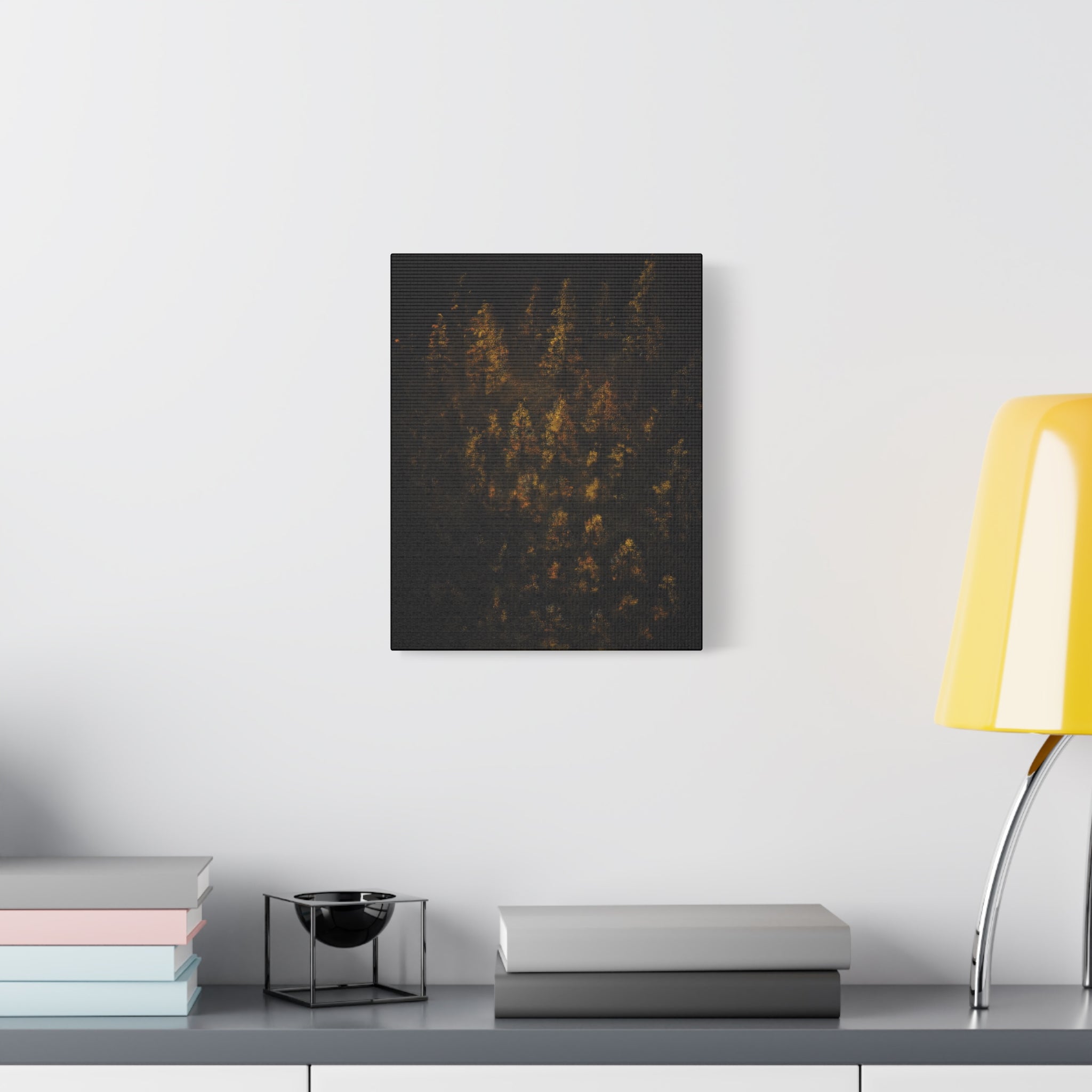 Autumn Forest Matte Canvas Print — Gold Fall Trees Wall Art, Stretched 1.25"