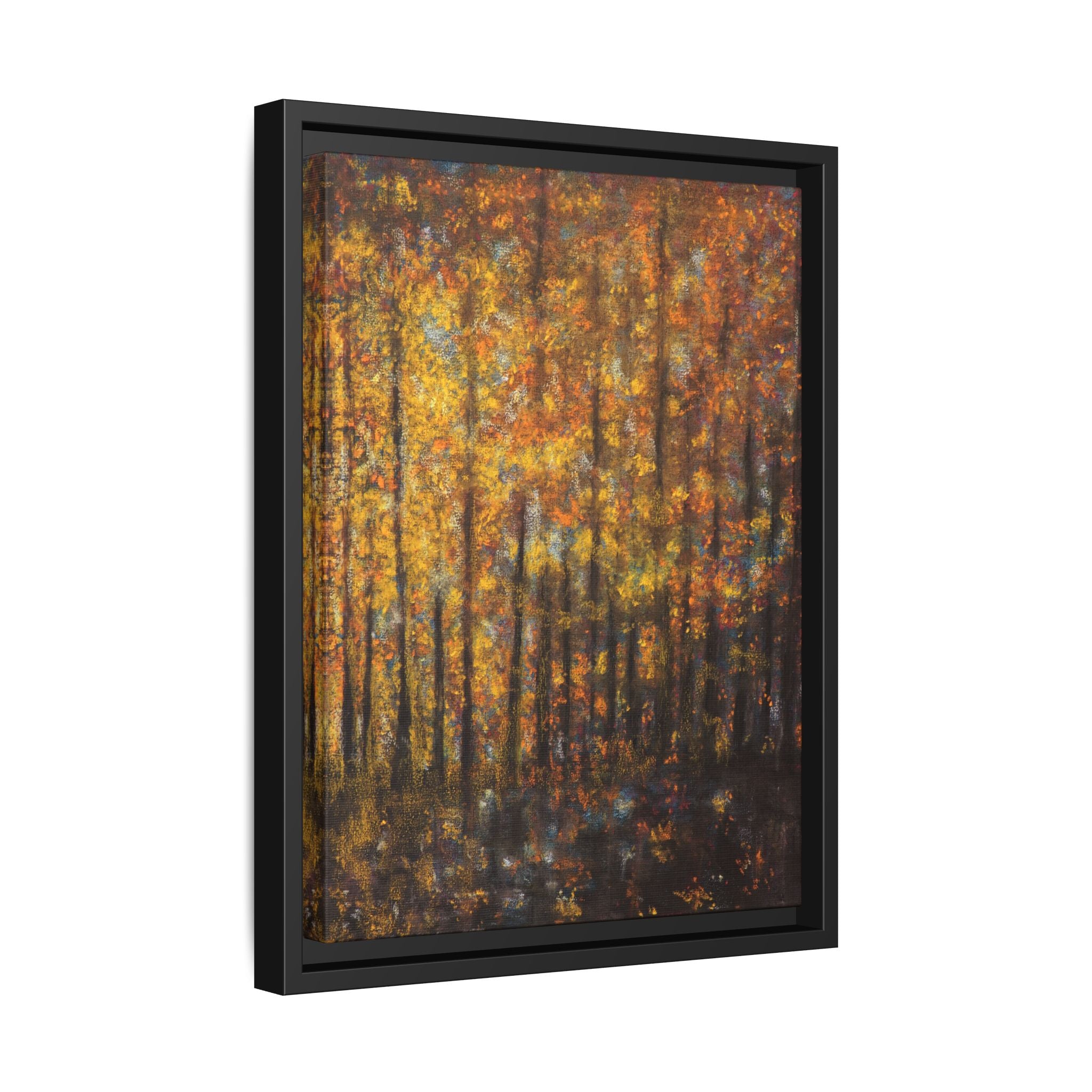 Autumn Forest Matte Canvas Print — Framed Fall Landscape Wall Art