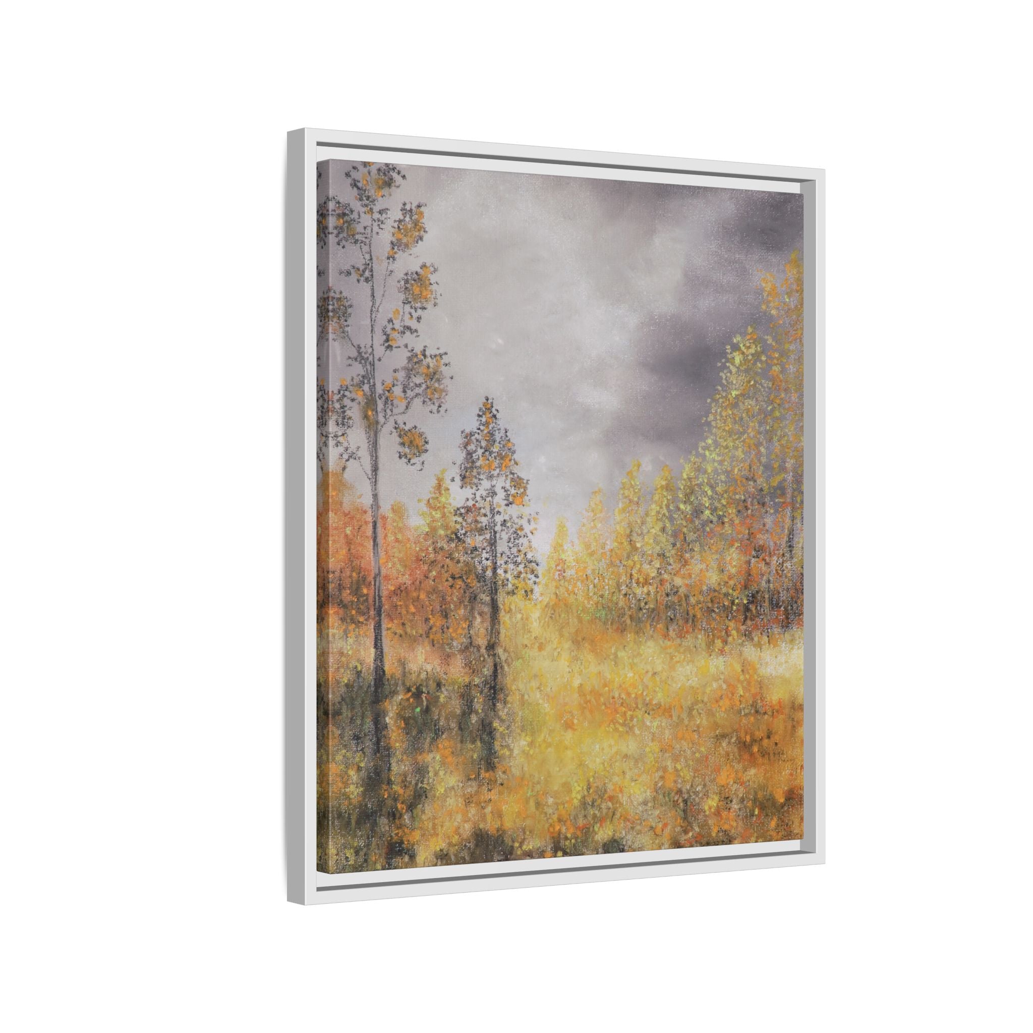 Autumn Meadow - Framed Autumn Landscape Canvas Print