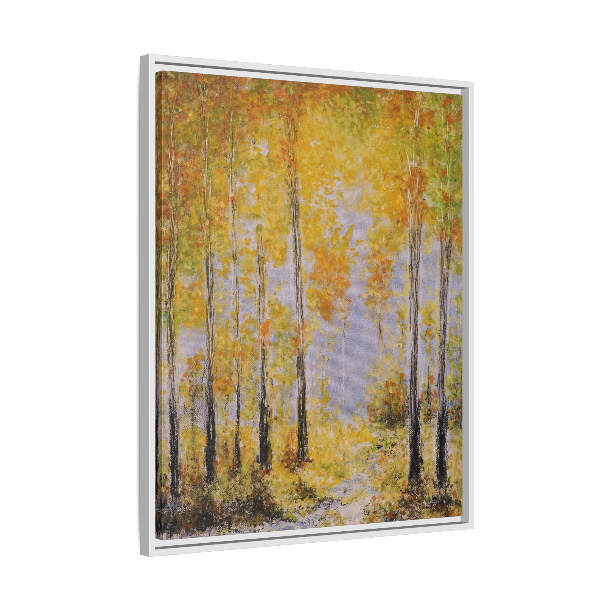 Autumn Birch Forest - Canvas Framed Wall Art