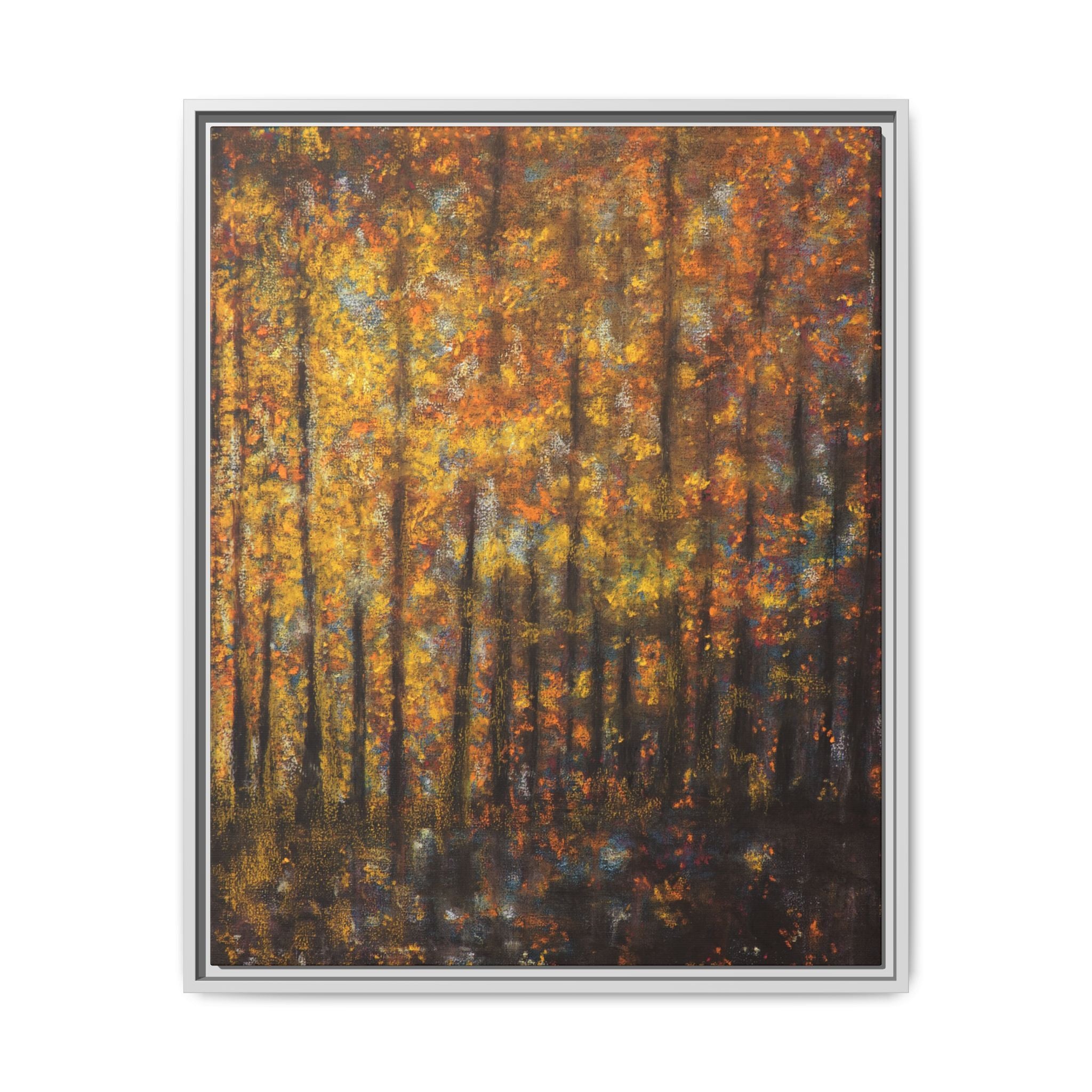 Autumn Forest Matte Canvas Print — Framed Fall Landscape Wall Art