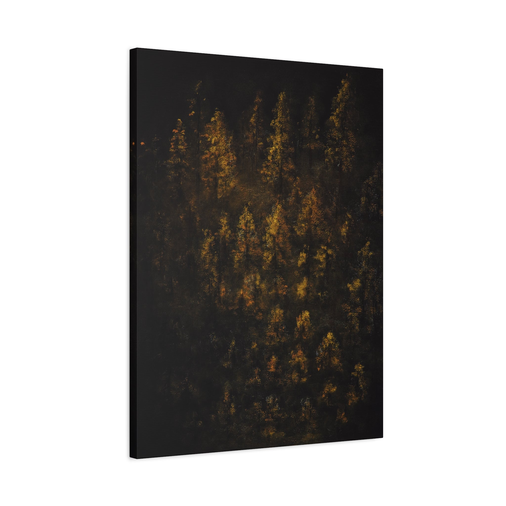 Autumn Forest Matte Canvas Print — Gold Fall Trees Wall Art, Stretched 1.25"