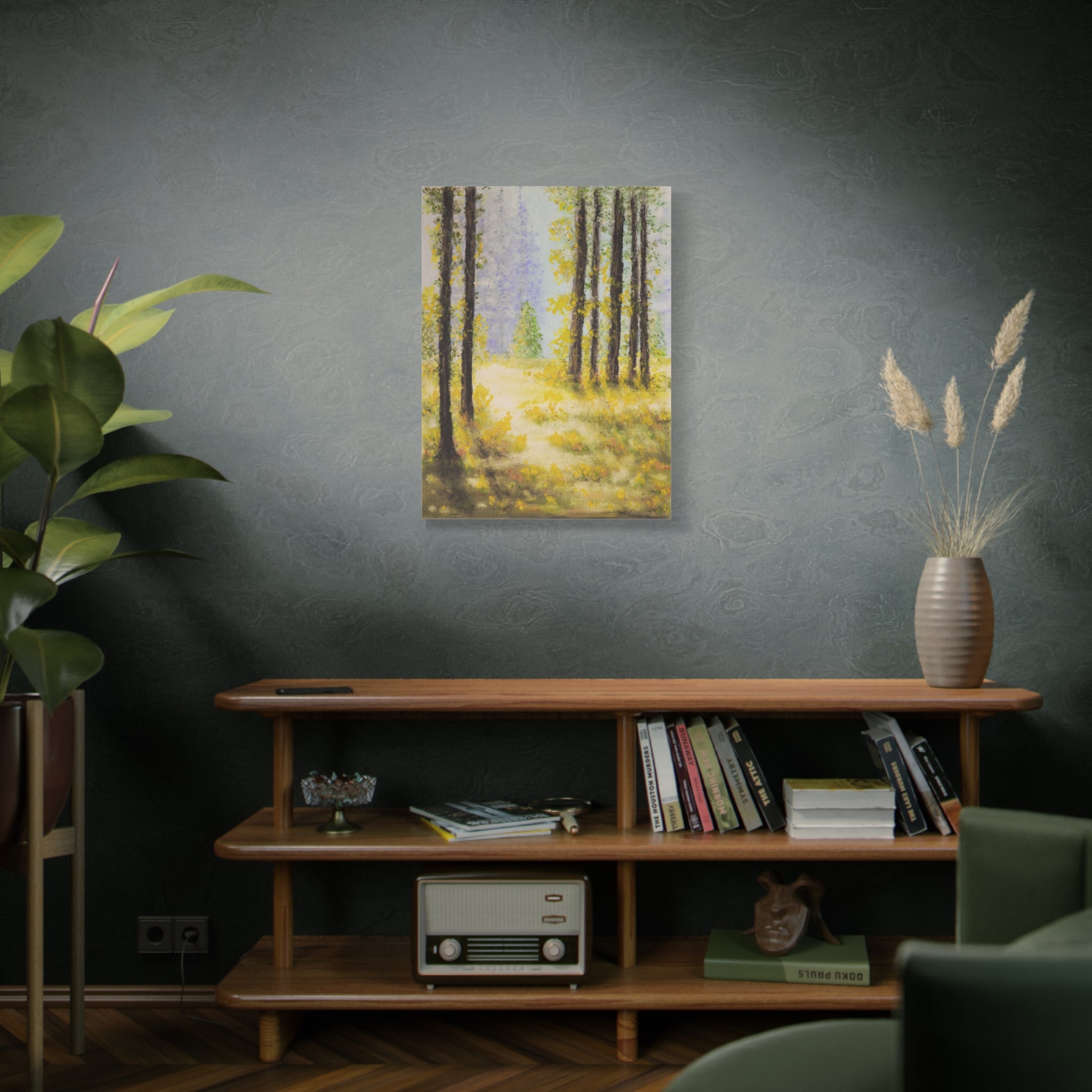 Canvas— Serene Sunlit Forest