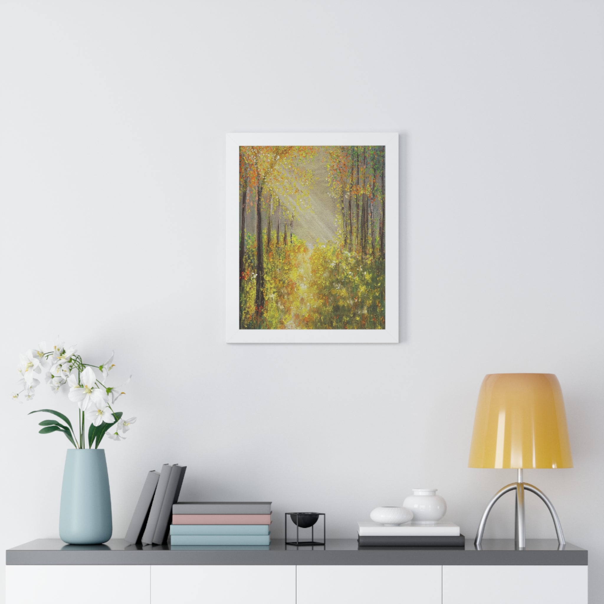 Framed Poster — Golden Autumn Forest Print
