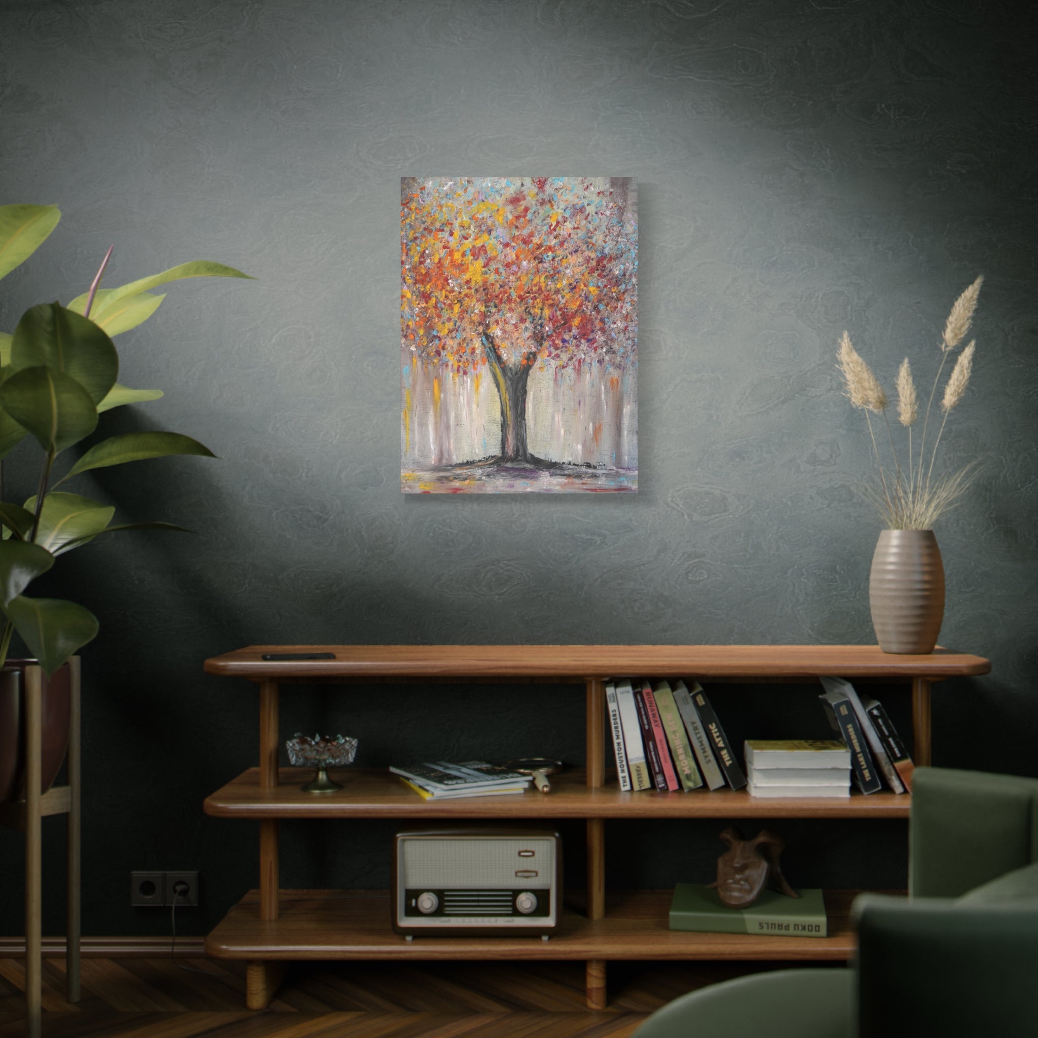 Autumn Abstract Tree Art Print Canvas