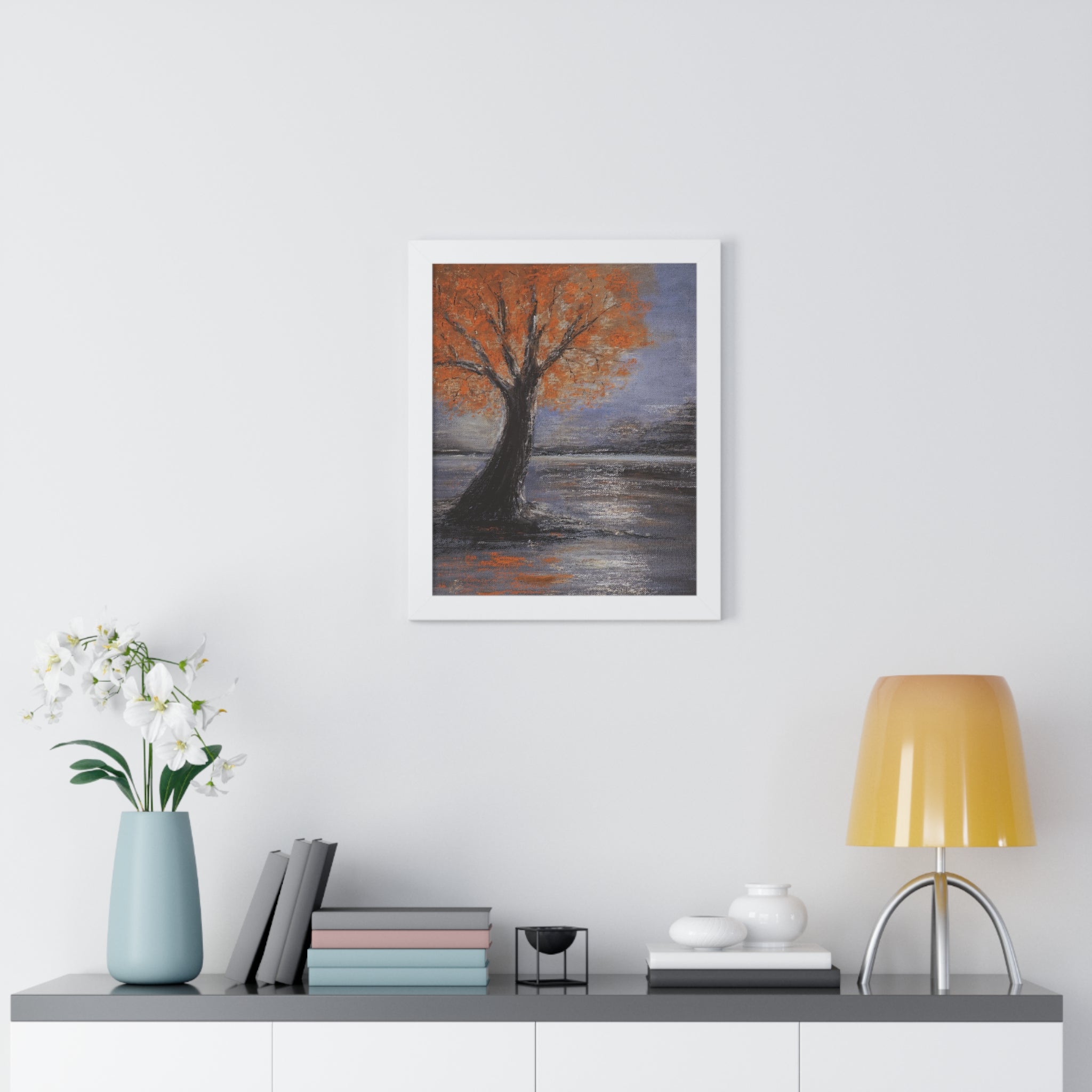Framed Poster — Autumn Tree Landscape