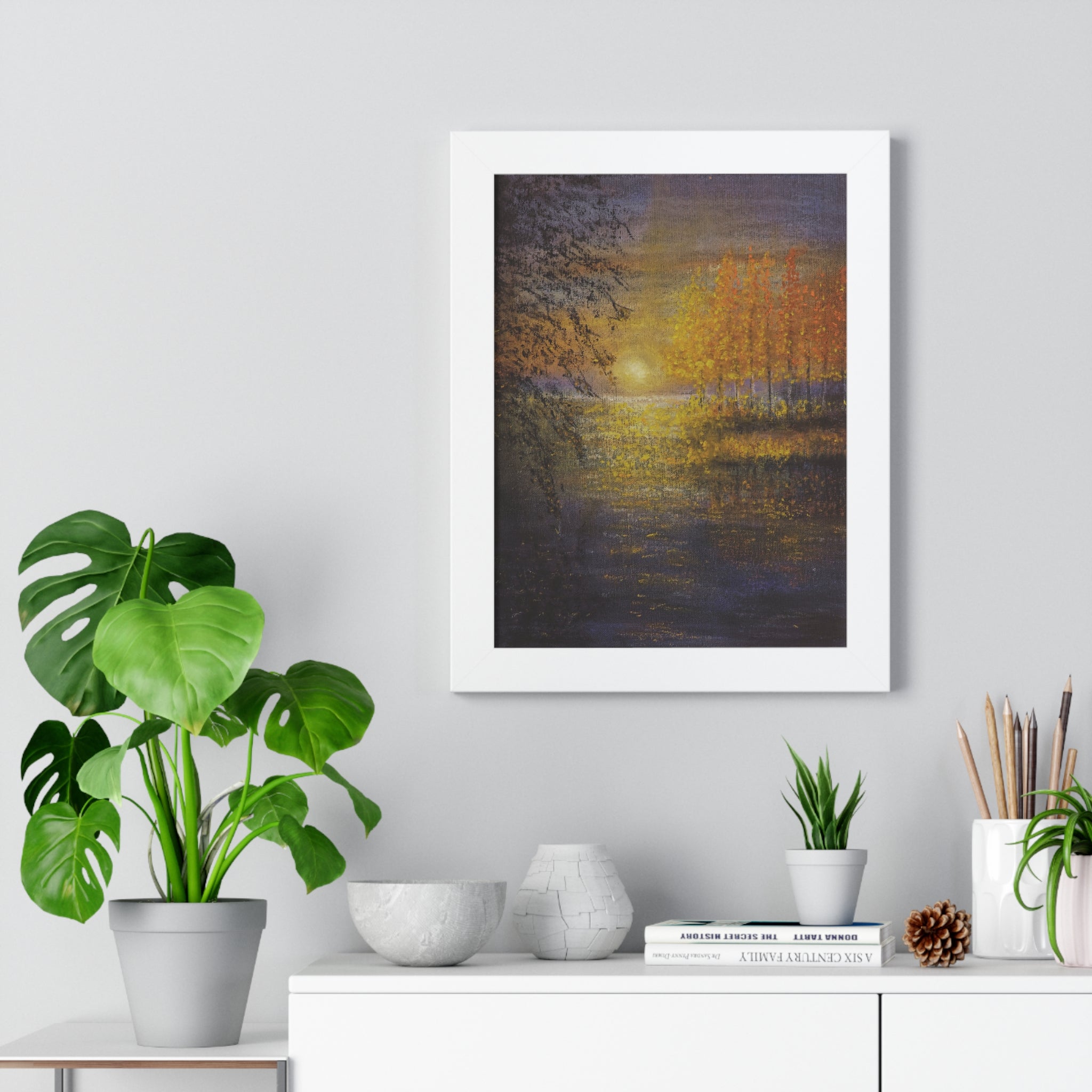 Autumn Sunset - Framed Poster