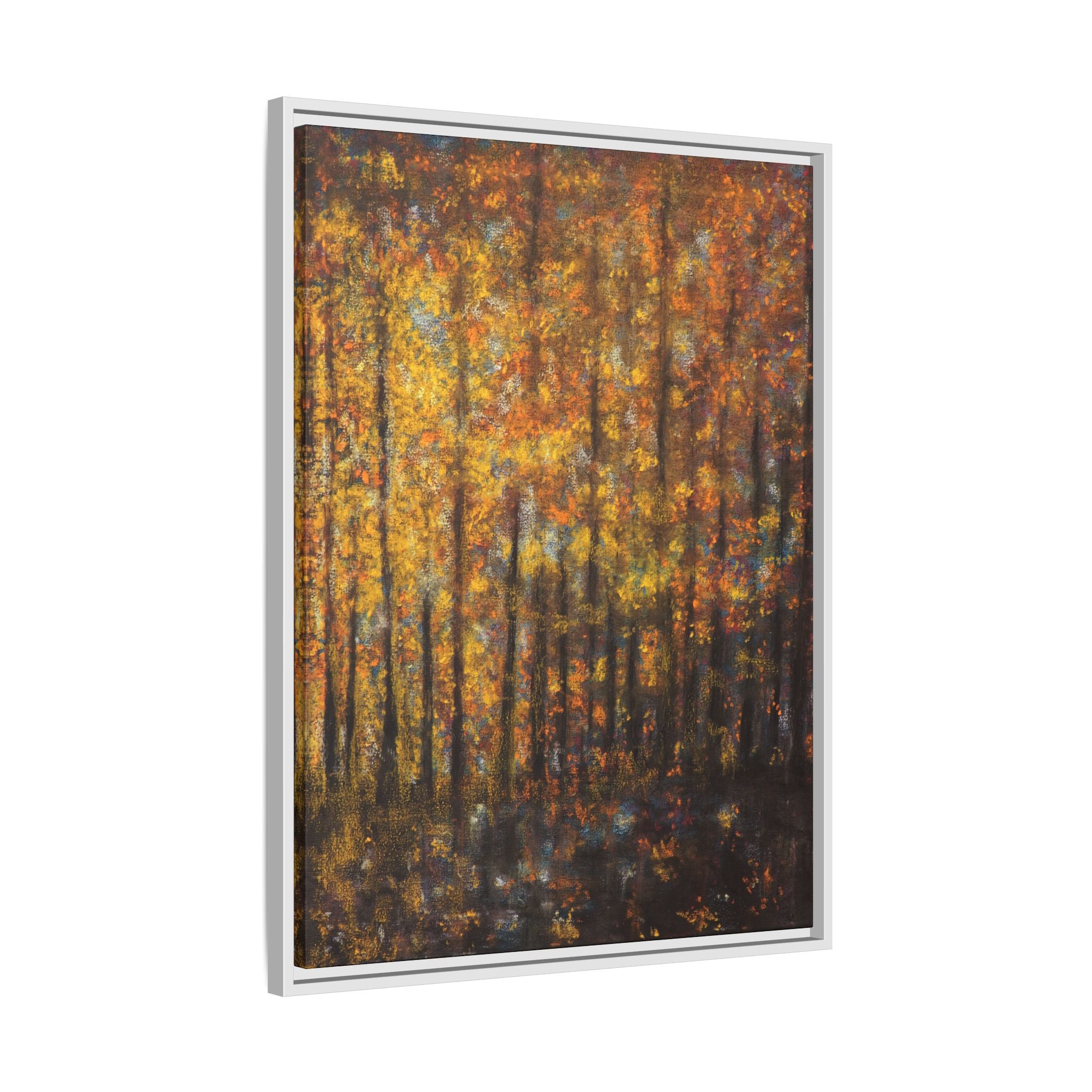 Autumn Forest Matte Canvas Print — Framed Fall Landscape Wall Art