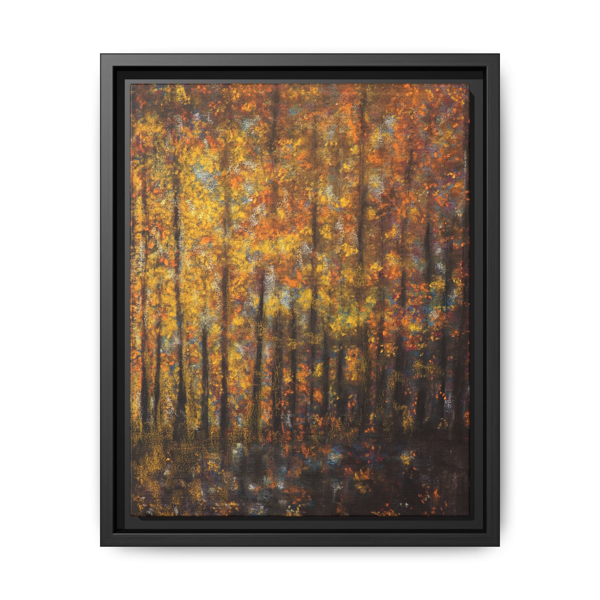 Autumn Forest Matte Canvas Print — Framed Fall Landscape Wall Art