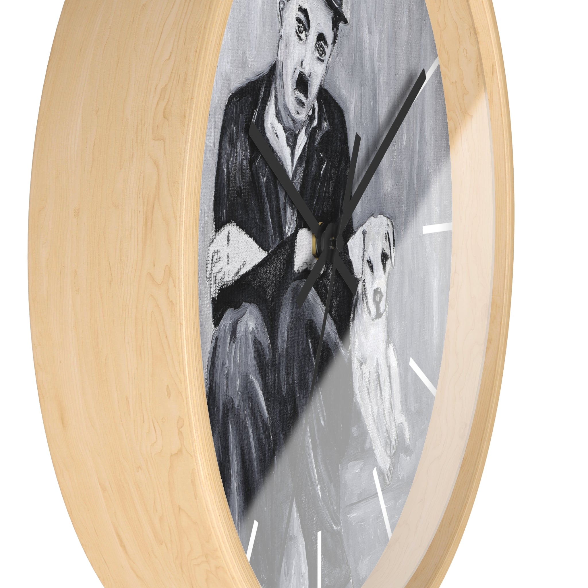 Charlie Chaplin Art Wall Clock — Vintage Silent Film Poster Style