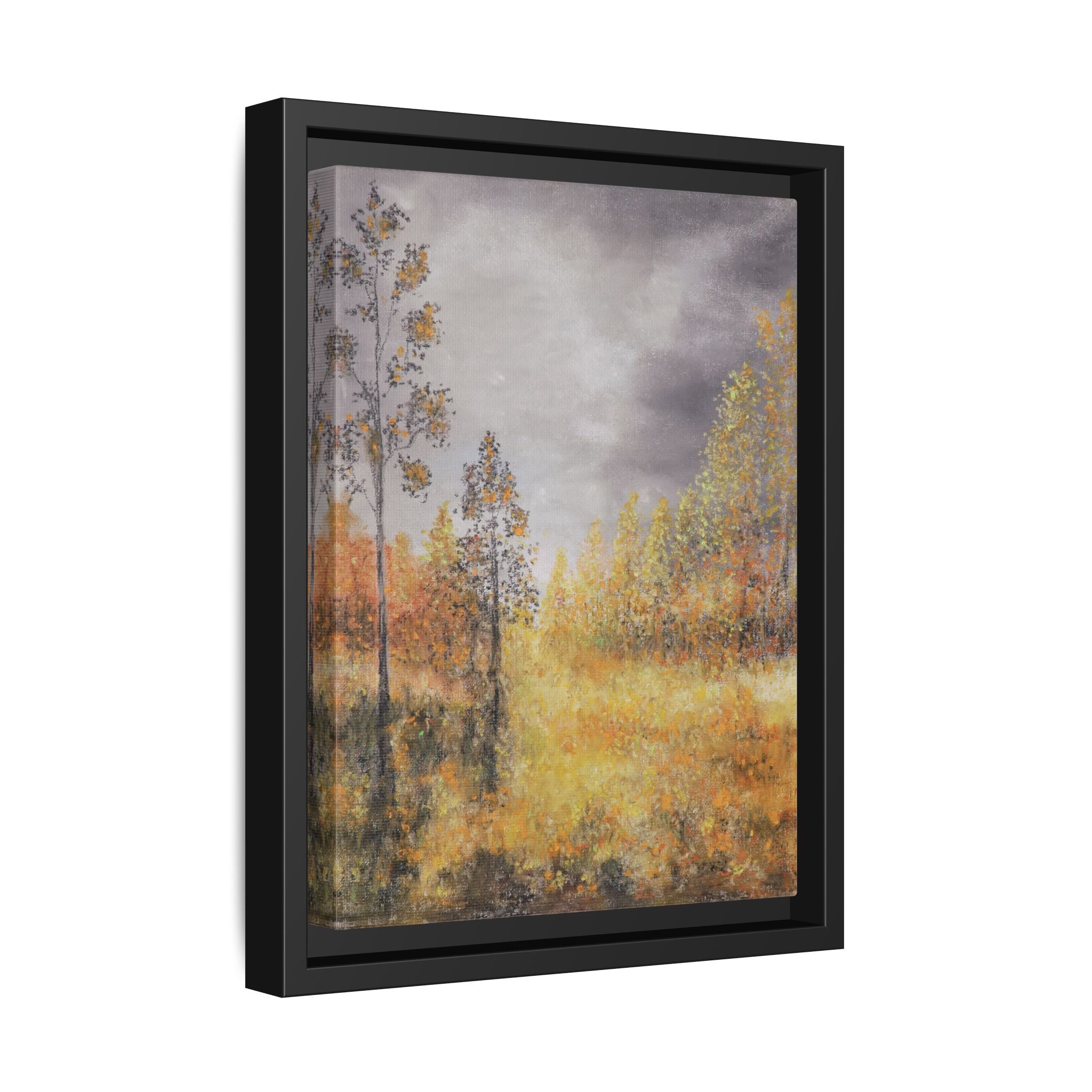 Autumn Meadow - Framed Autumn Landscape Canvas Print