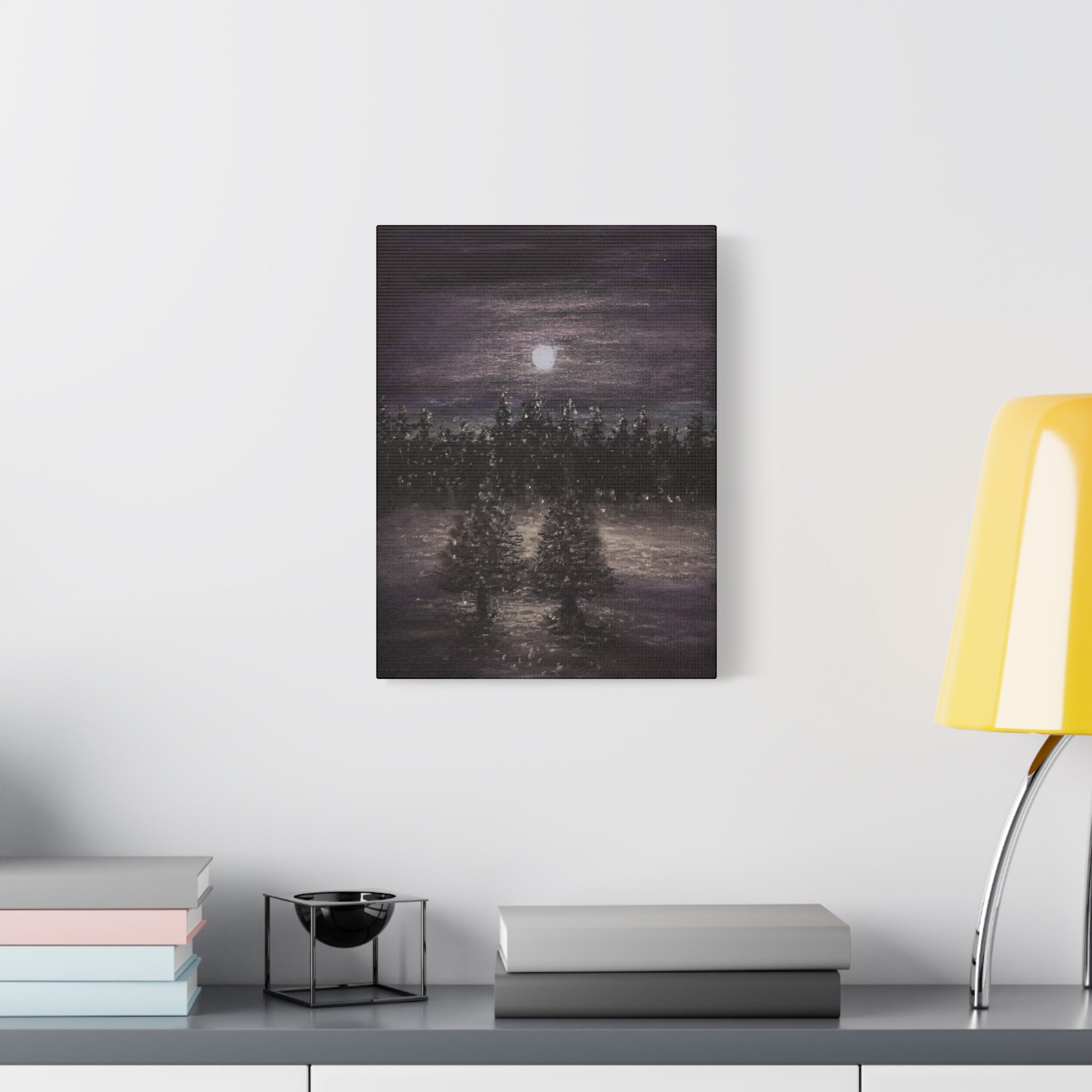 Moonlit Forest Canvas Print — Matte Stretched Wall Art