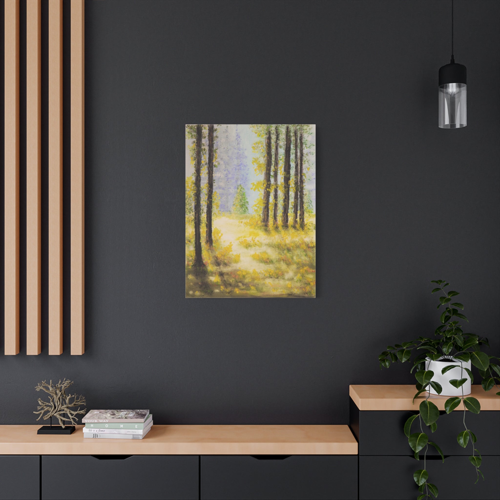 Canvas— Serene Sunlit Forest