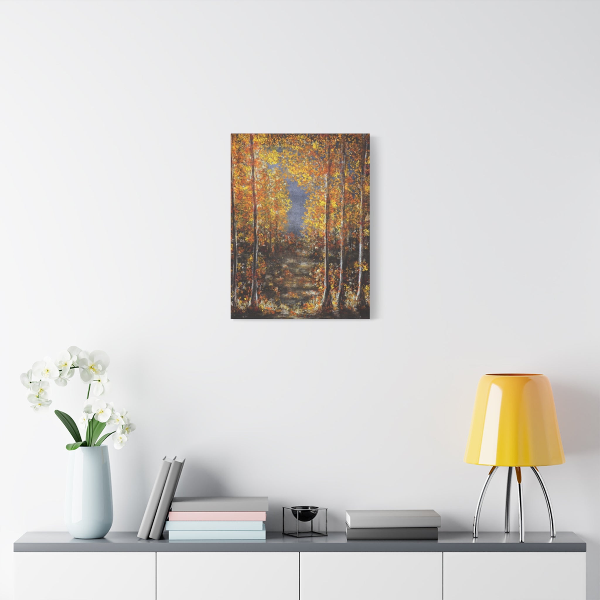 Autumn Forest Canvas Art — Stretched Matte Fall Landscape