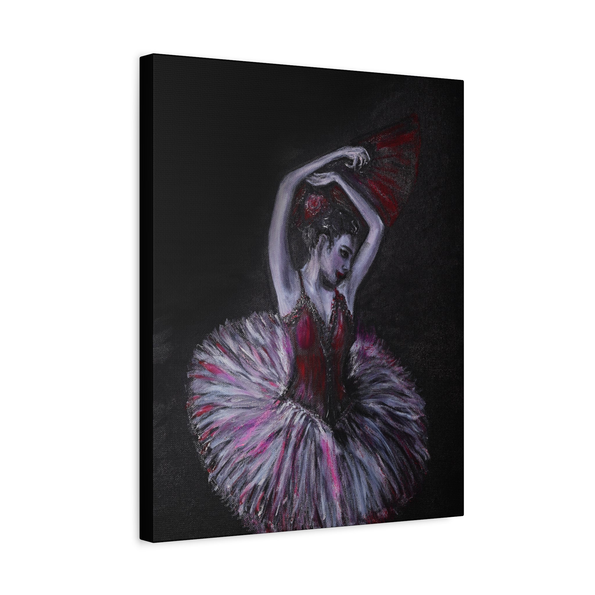 Ballerina Ballet Dancer Matte Stretched Canvas Art