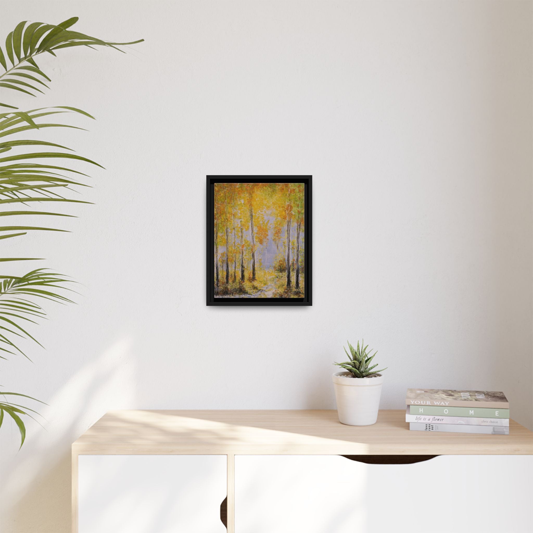 Autumn Birch Forest - Canvas Framed Wall Art