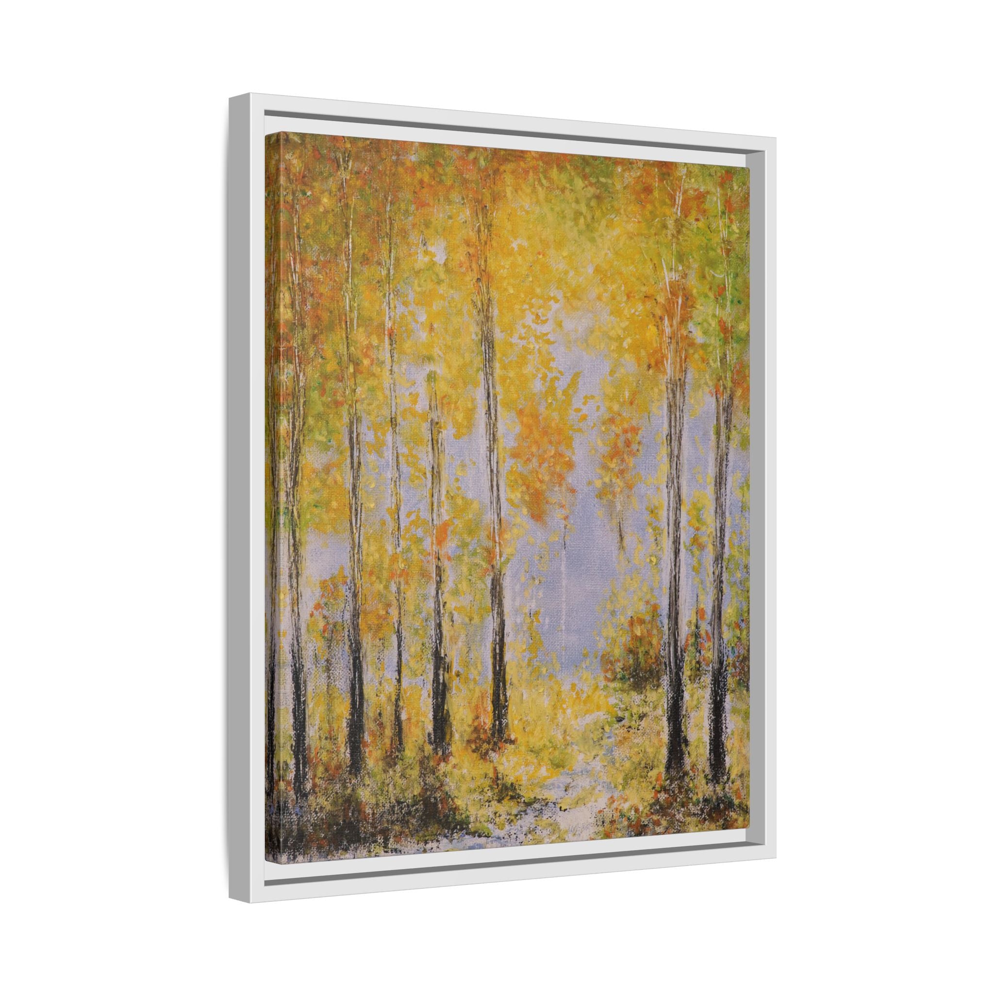 Autumn Birch Forest - Canvas Framed Wall Art