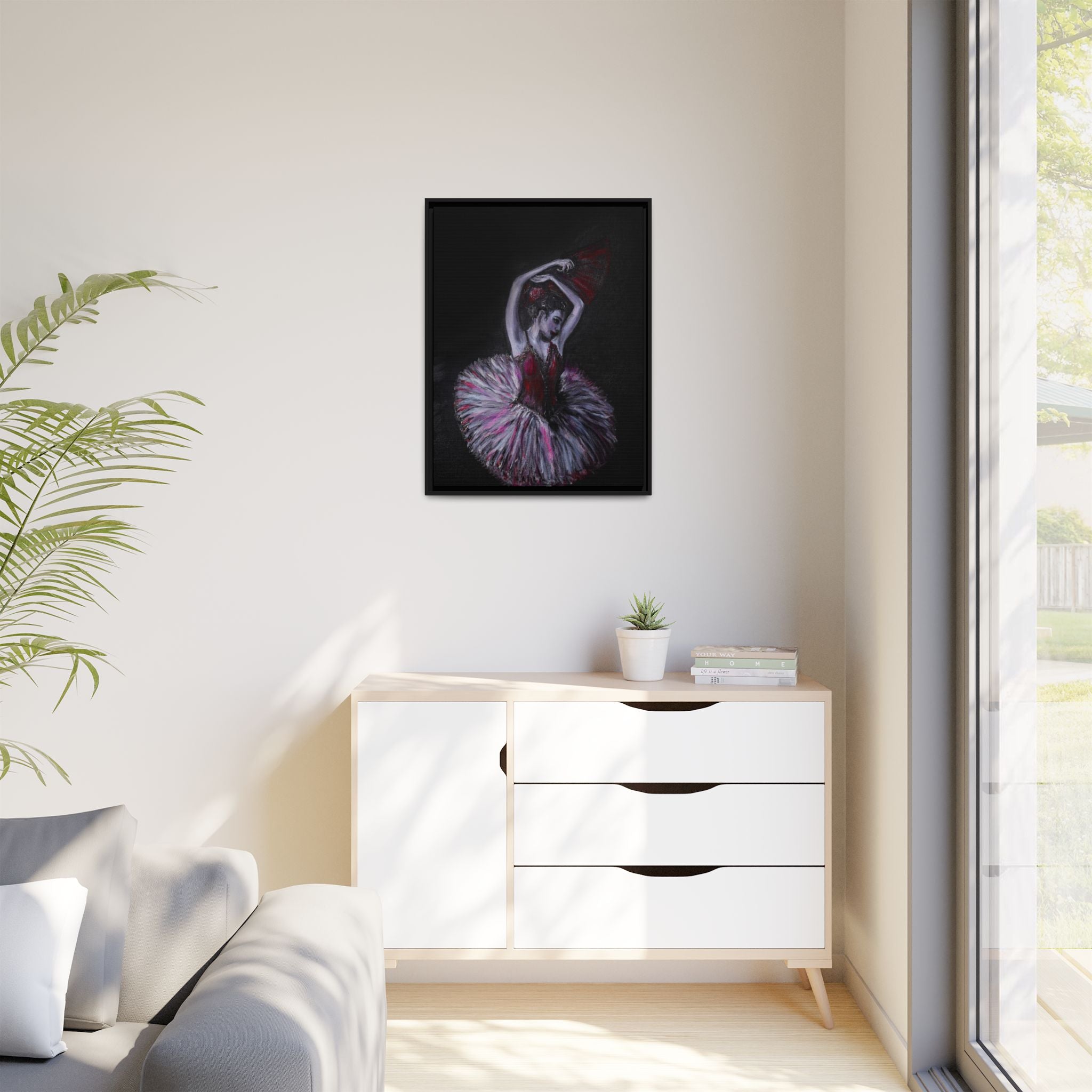Ballerina Ballet Framed Art Canvas