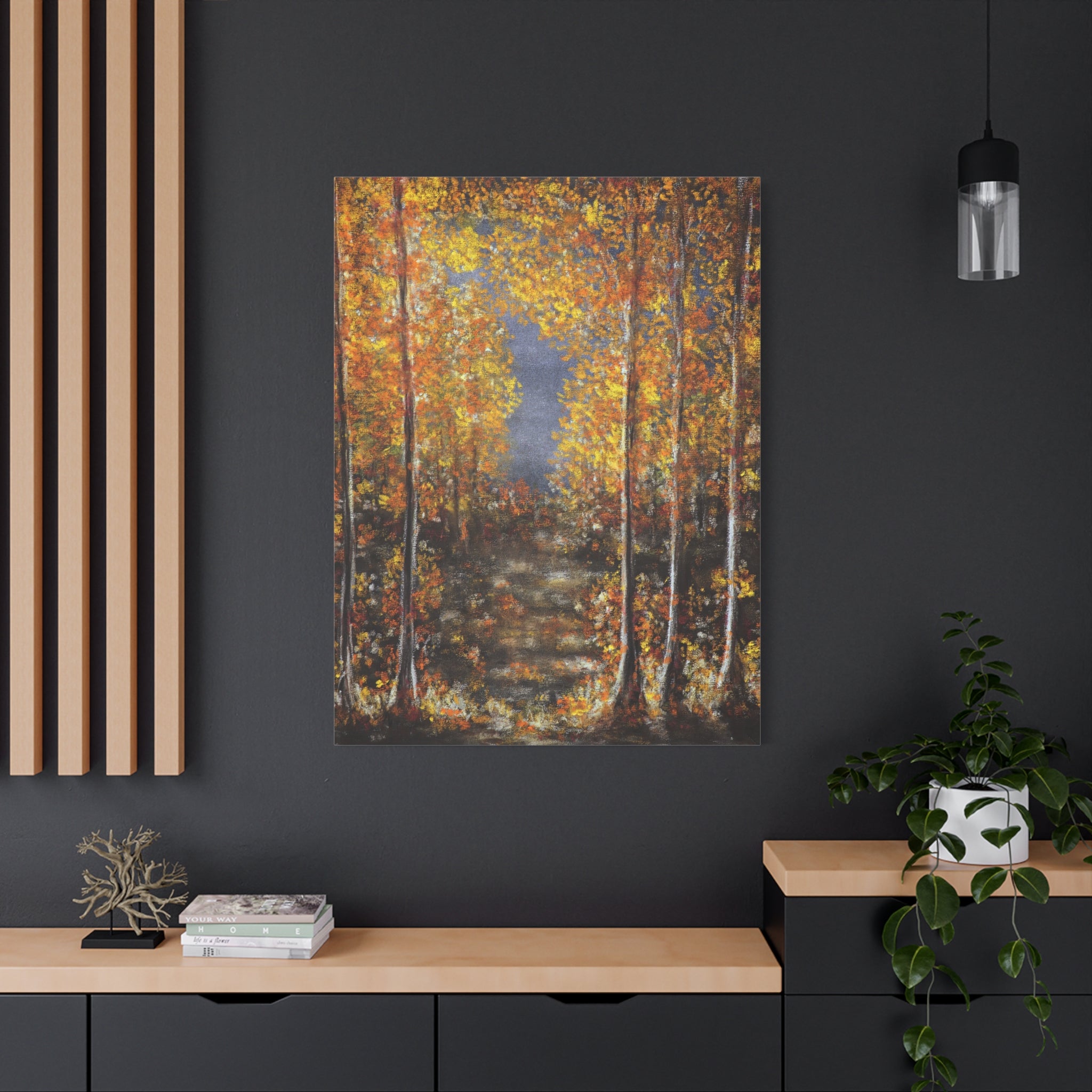 Autumn Forest Canvas Art — Stretched Matte Fall Landscape
