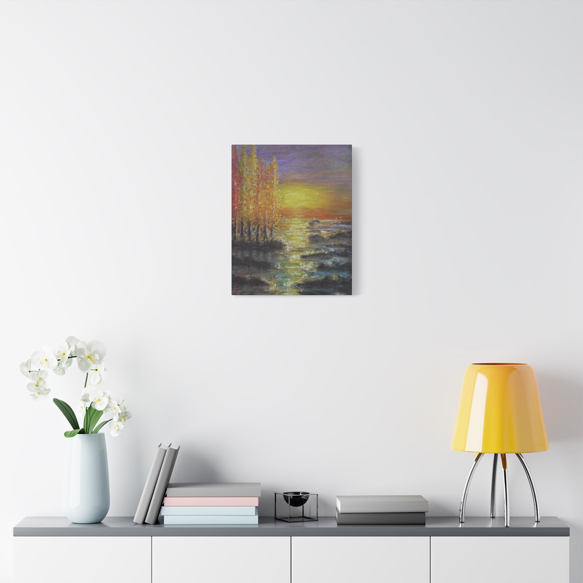 Tranquil Sunset Lake Canvas Print — Matte Stretched Canvas