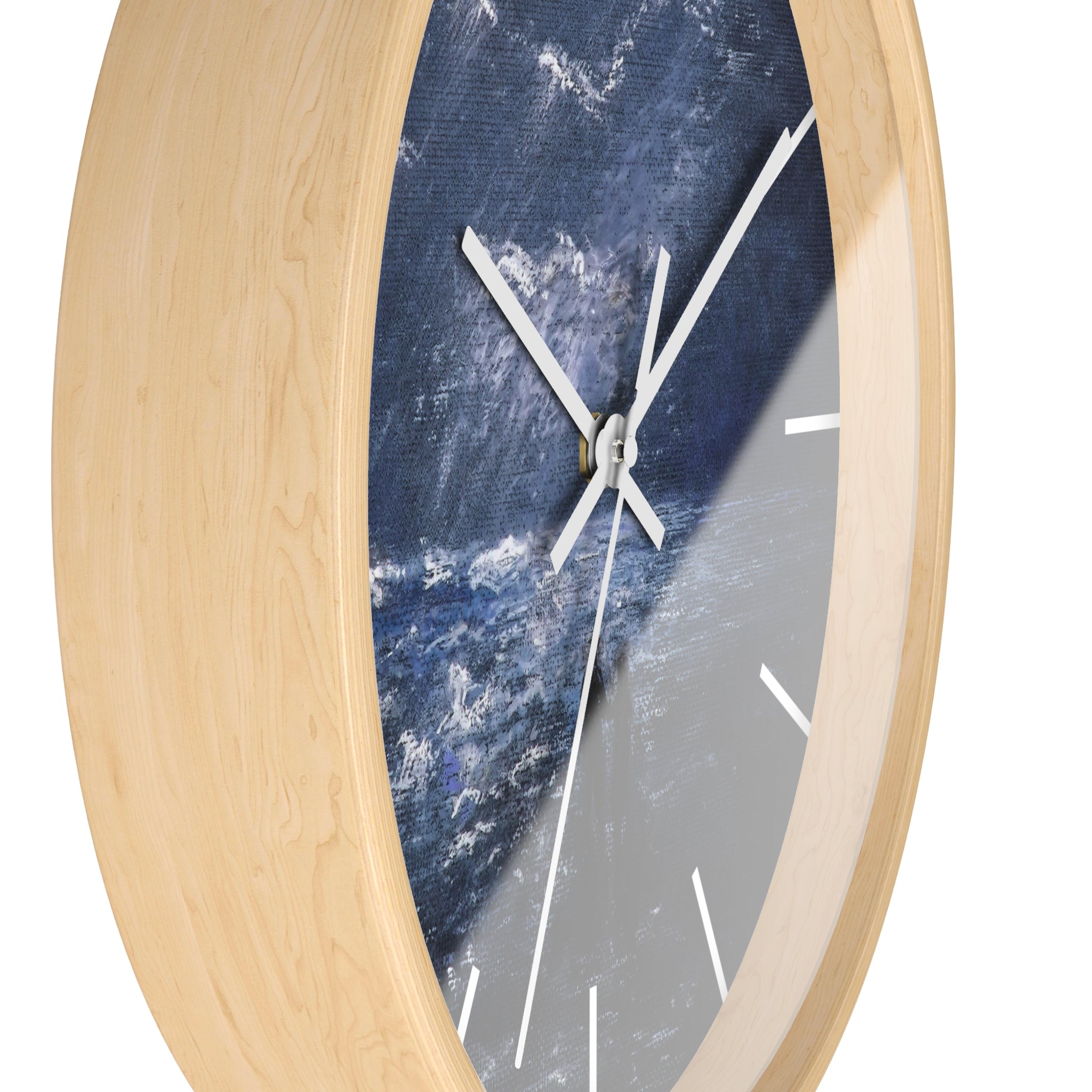 Wall Clock — Moody Ocean Nightscape Clock with Silhouetted Couple