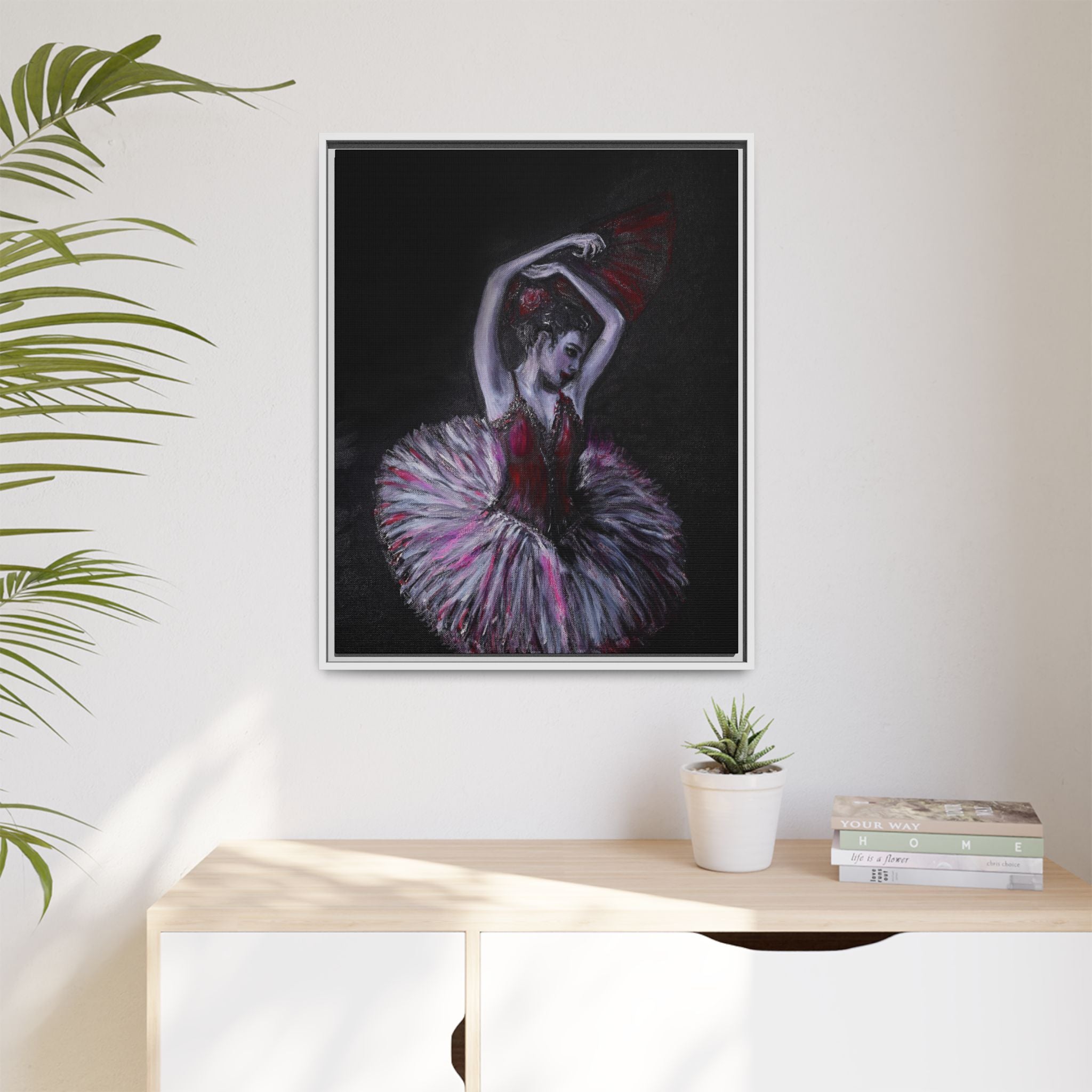 Ballerina Ballet Framed Art Canvas