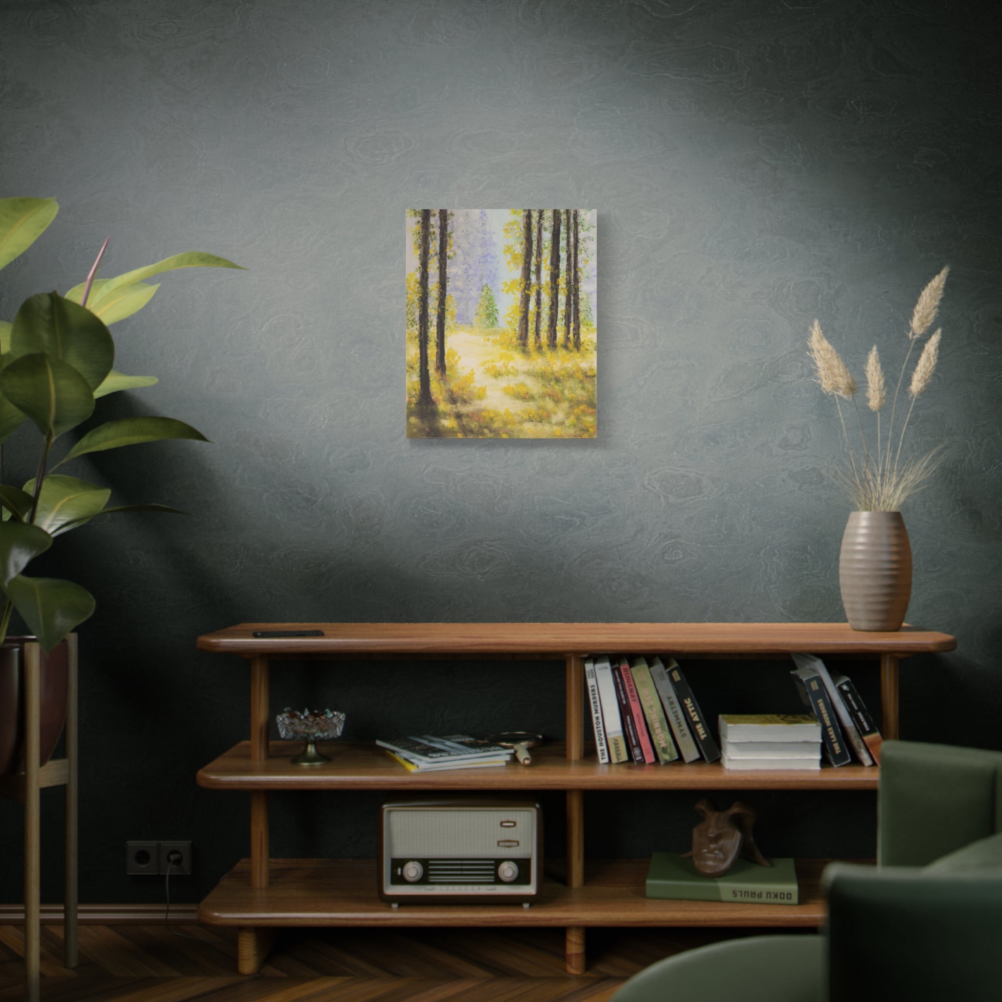 Canvas— Serene Sunlit Forest