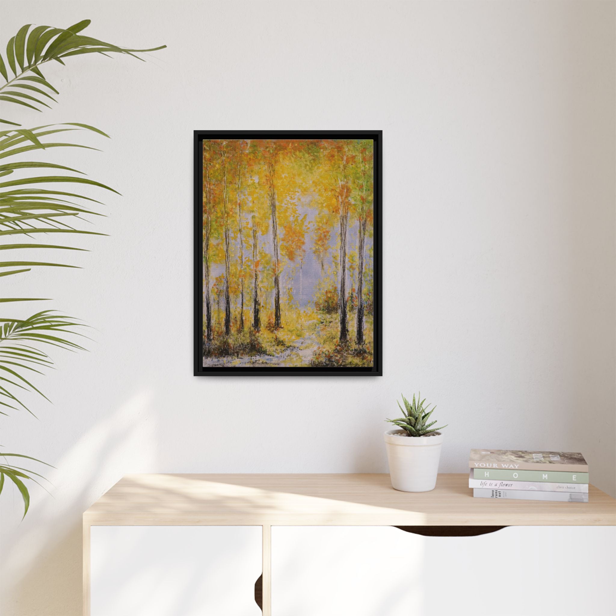 Autumn Birch Forest - Canvas Framed Wall Art