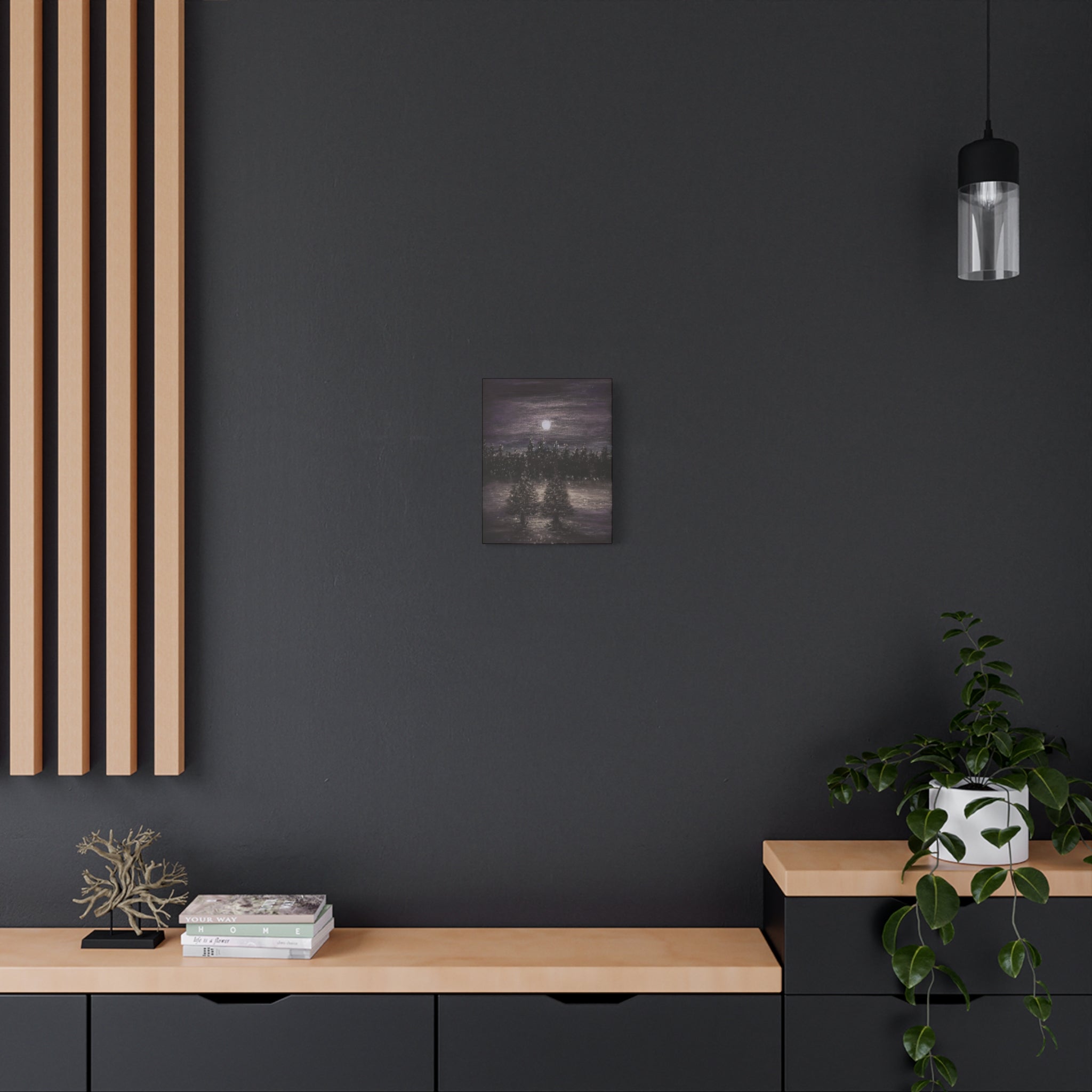 Moonlit Forest Canvas Print — Matte Stretched Wall Art