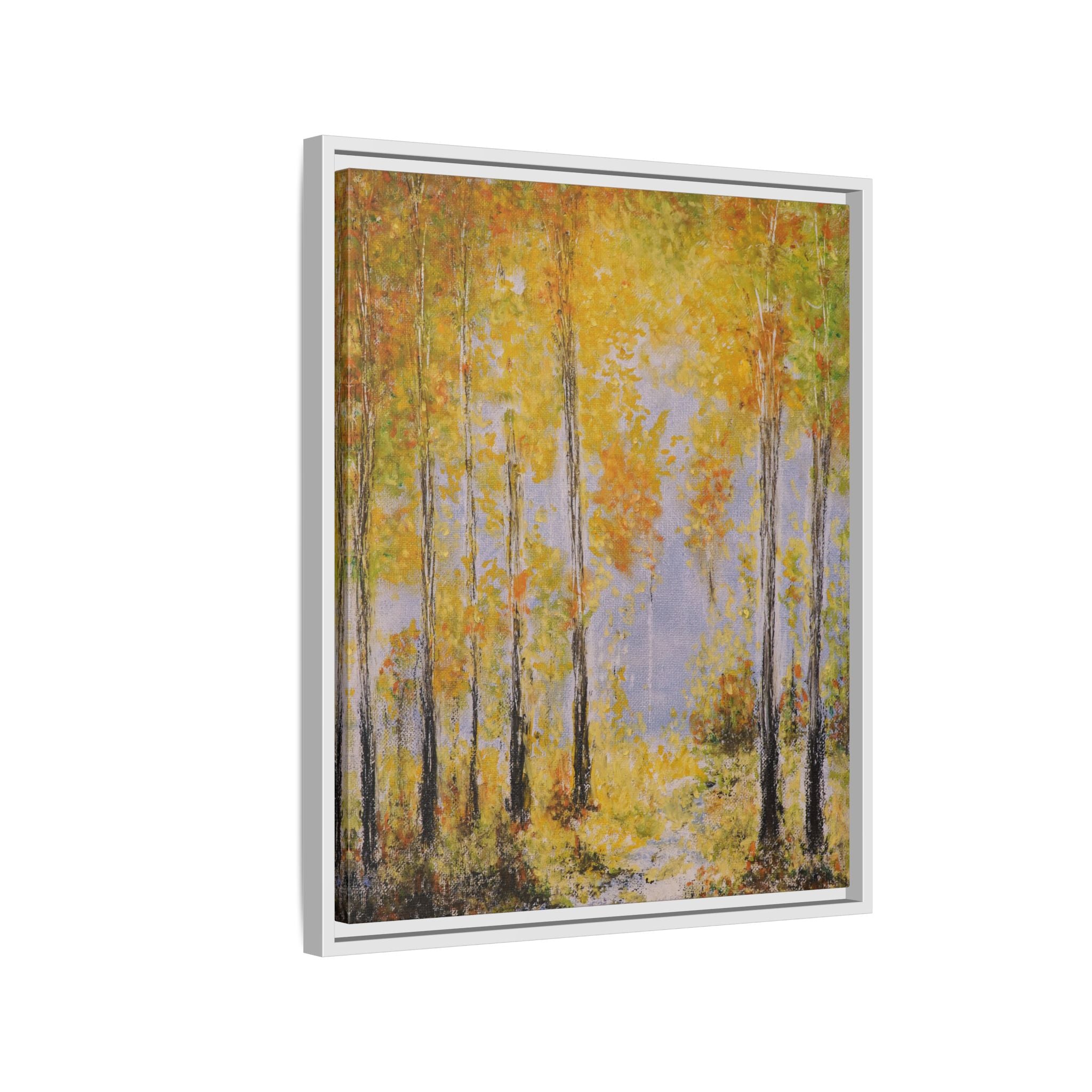 Autumn Birch Forest - Canvas Framed Wall Art