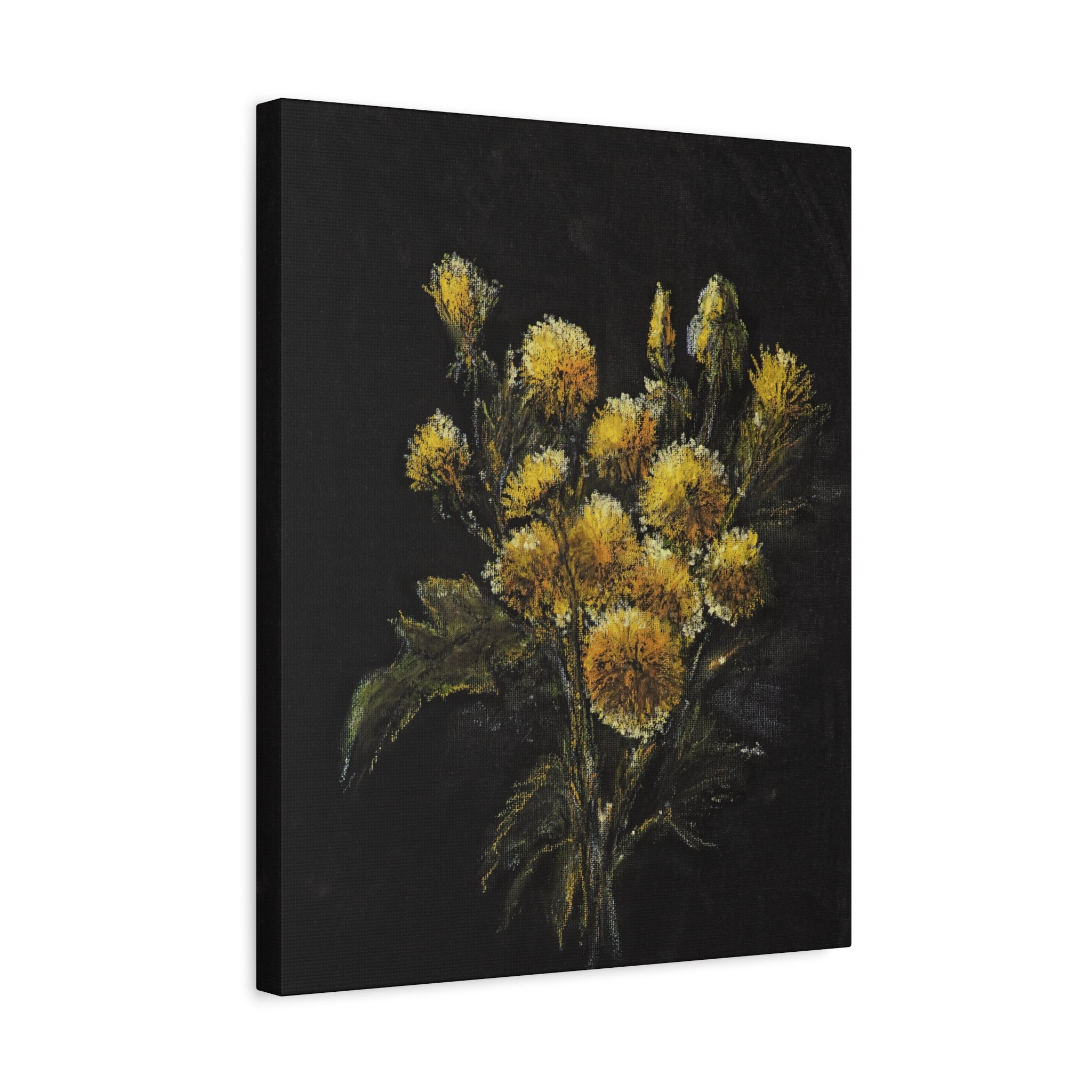 Floral Yellow Bouquet Matte Canvas Wall Art