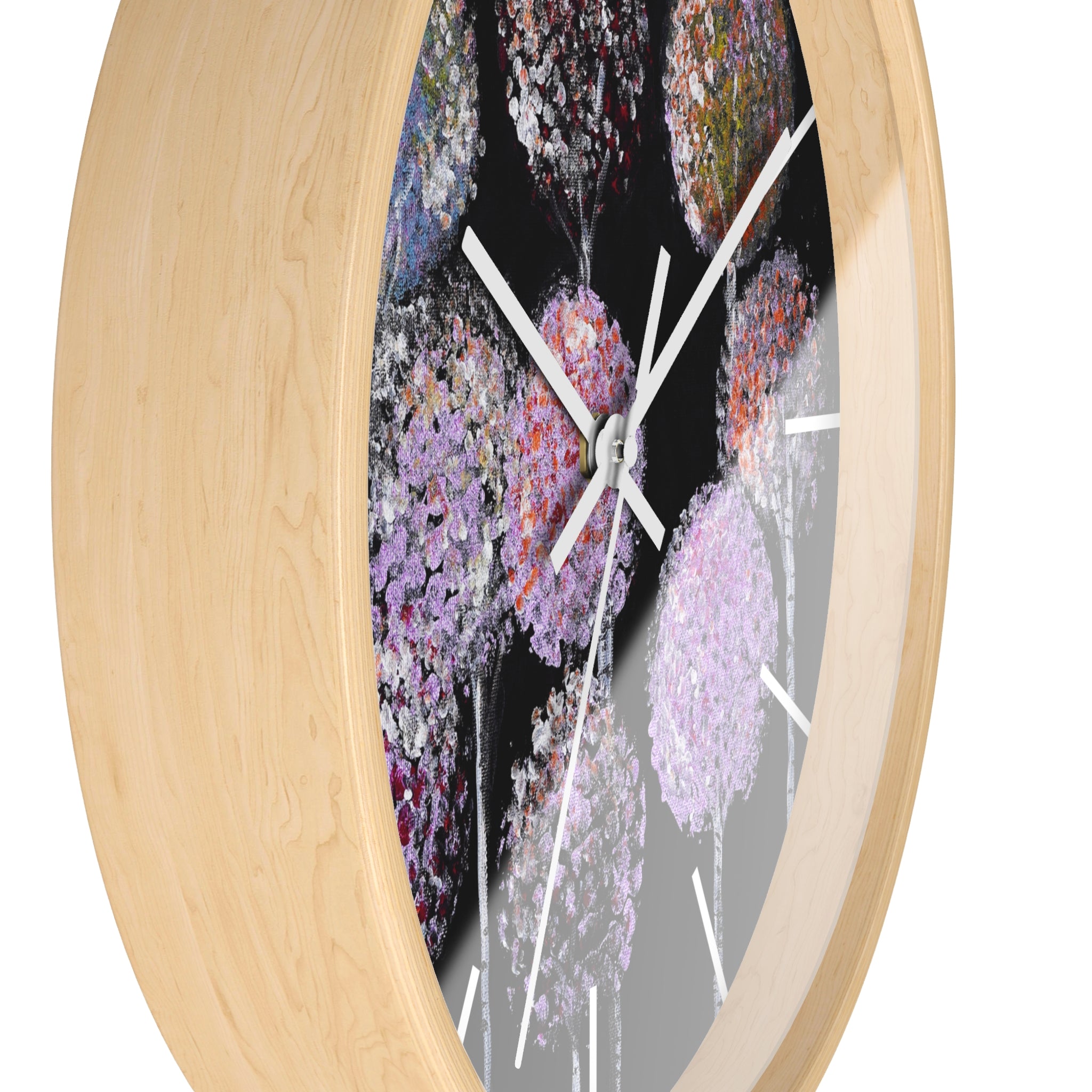 Allium Bouquet Wall Clock — Floral Modern Decorative Clock for Home & Office