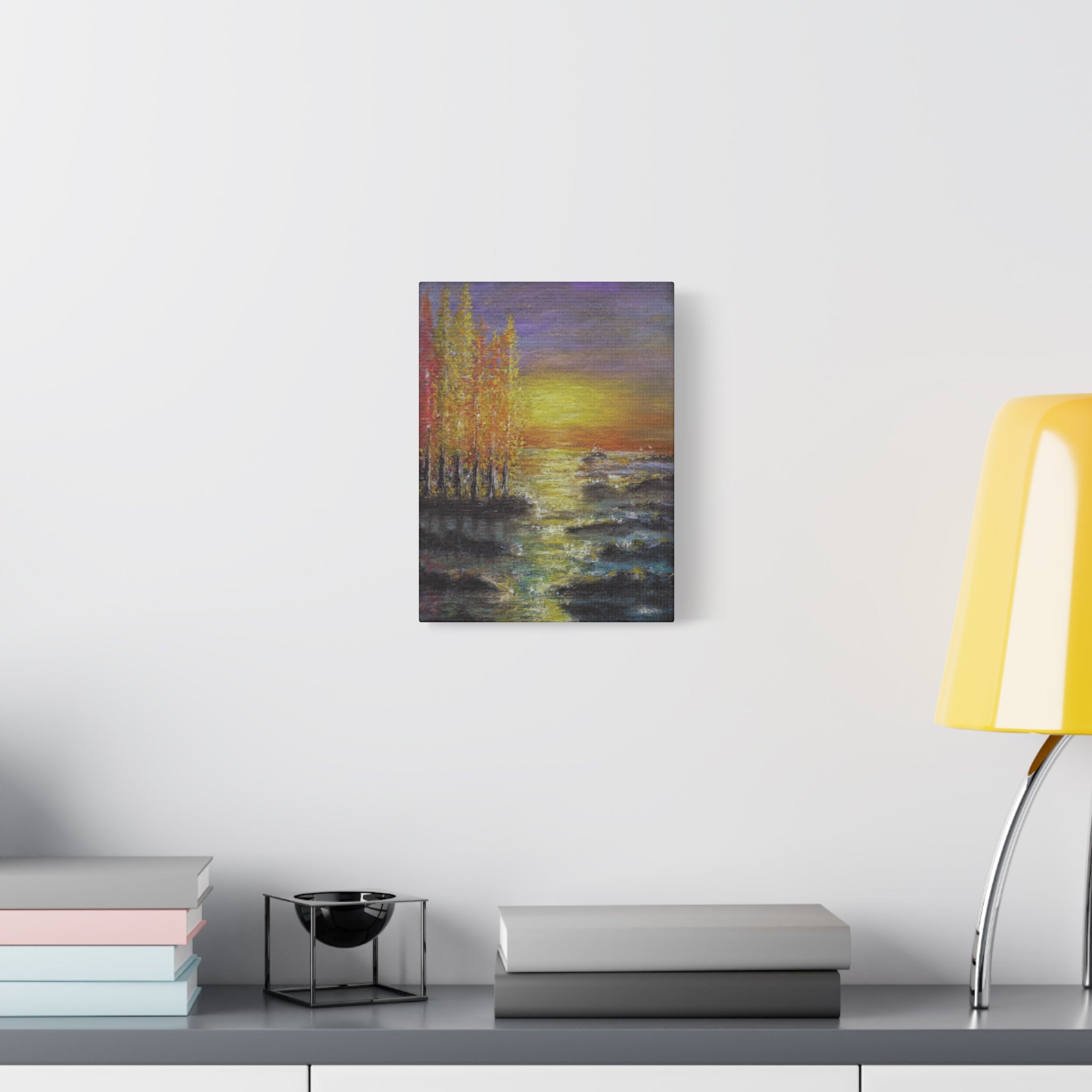 Tranquil Sunset Lake Canvas Print — Matte Stretched Canvas