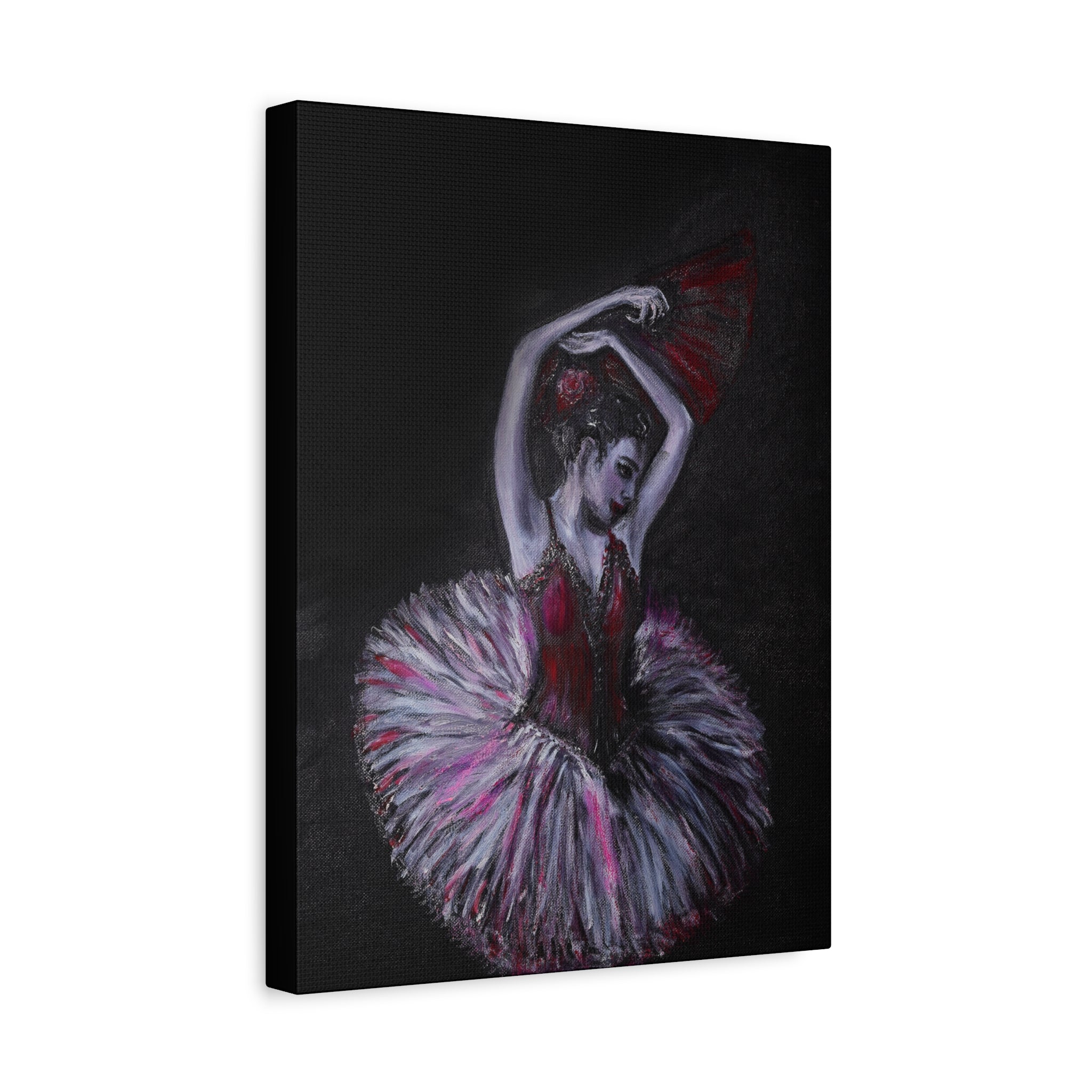 Ballerina Ballet Dancer Matte Stretched Canvas Art
