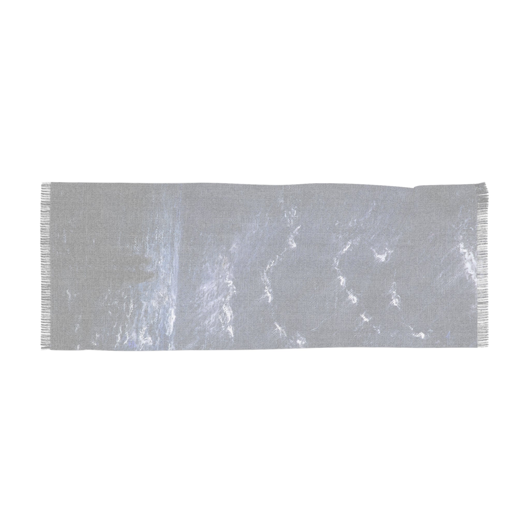 Ocean Nightscape Scarf — Moody Seascape Wrap with Lone Figure