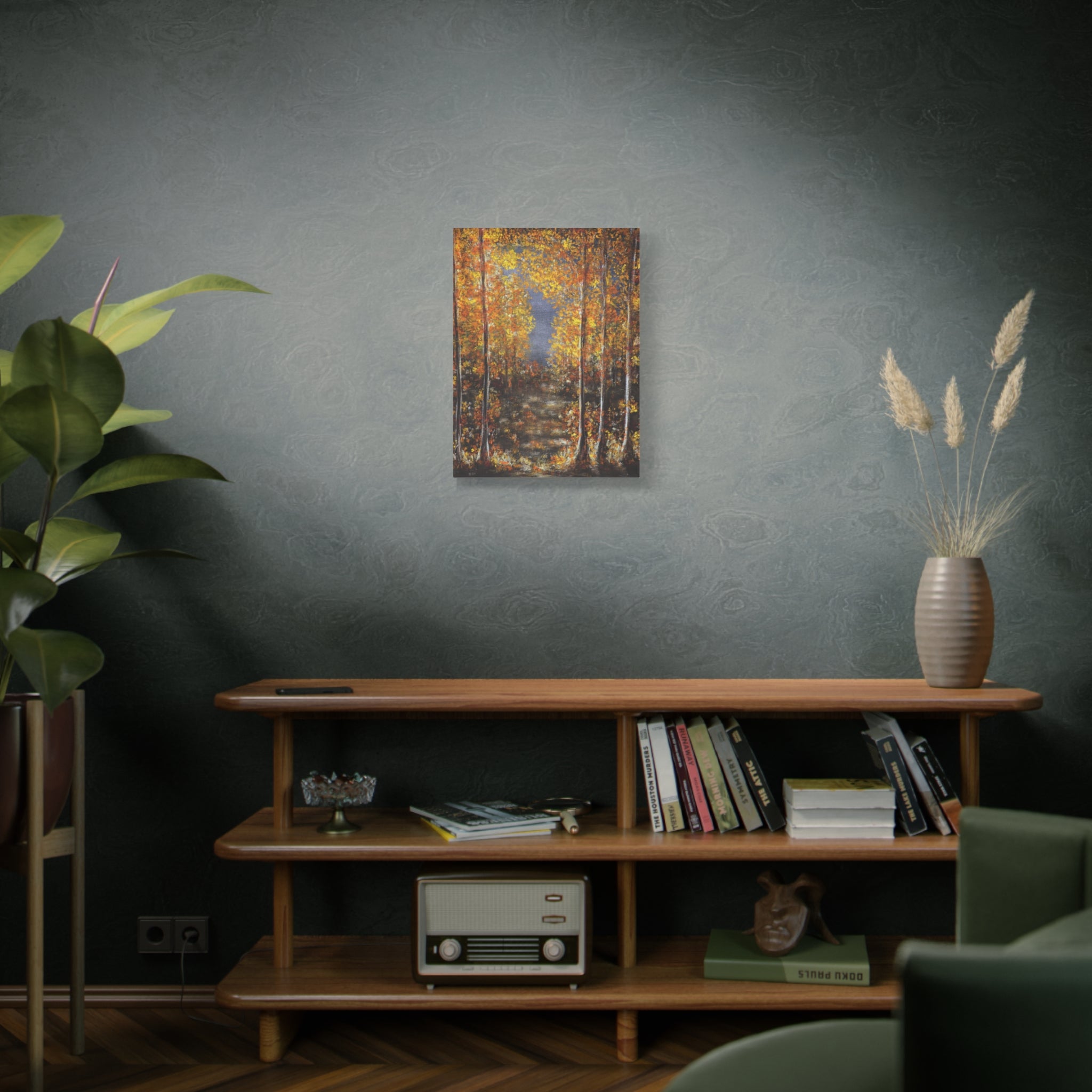 Autumn Forest Canvas Art — Stretched Matte Fall Landscape