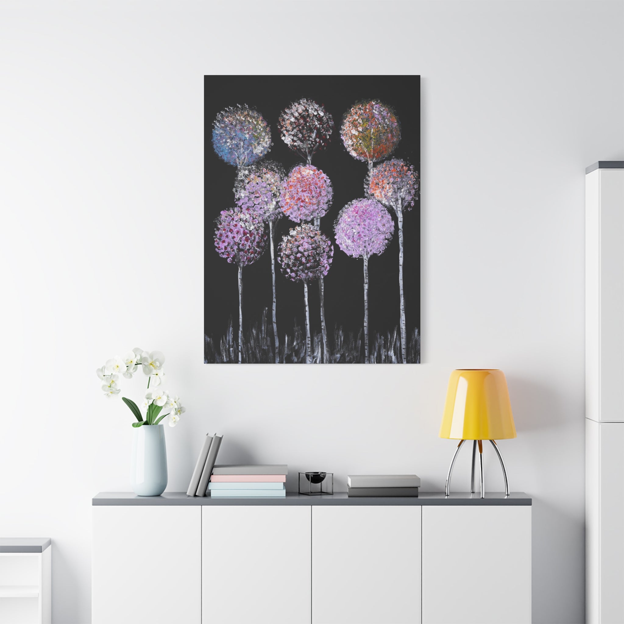 Abstract Floral Canvas Wall Art