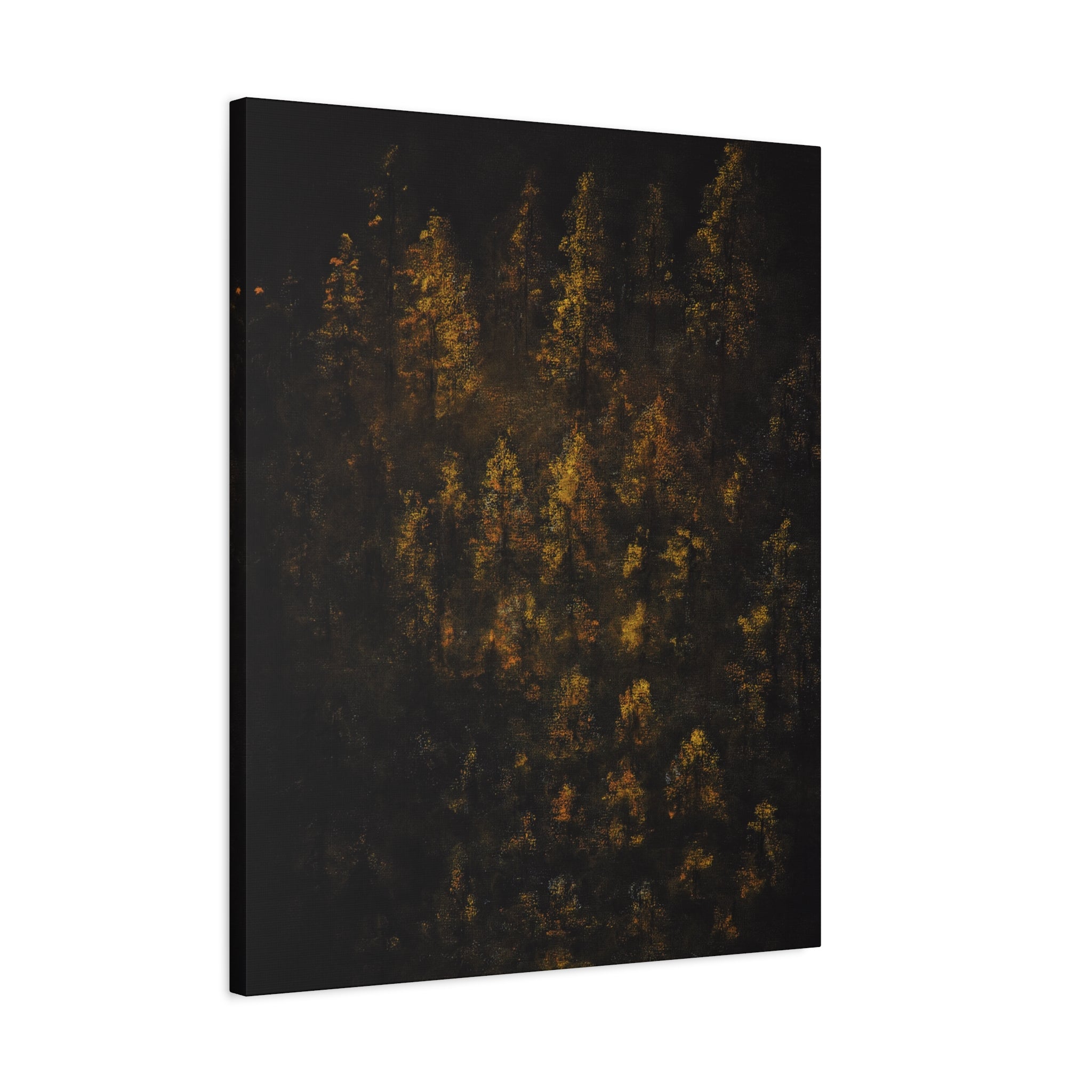 Autumn Forest Matte Canvas Print — Gold Fall Trees Wall Art, Stretched 1.25"