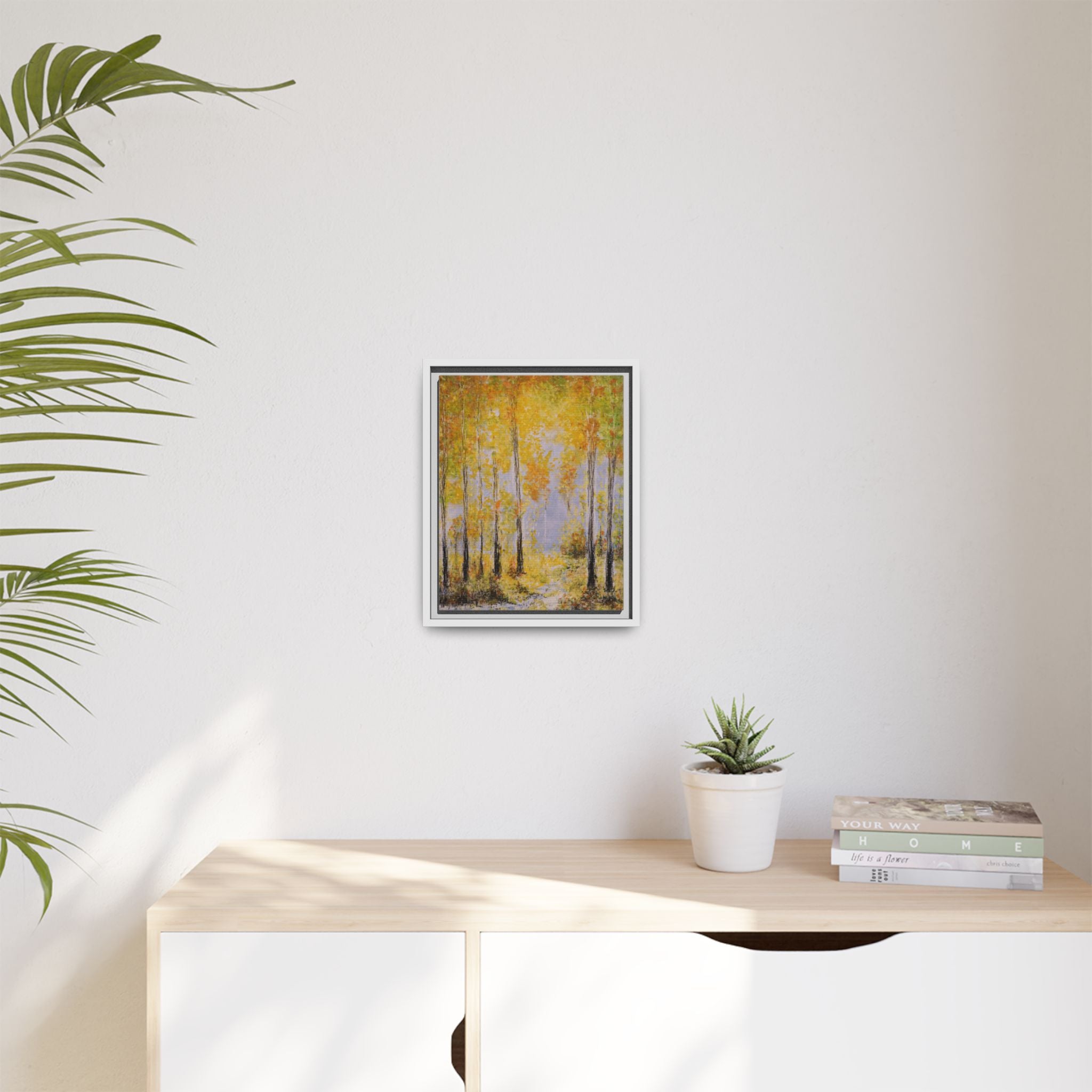 Autumn Birch Forest - Canvas Framed Wall Art