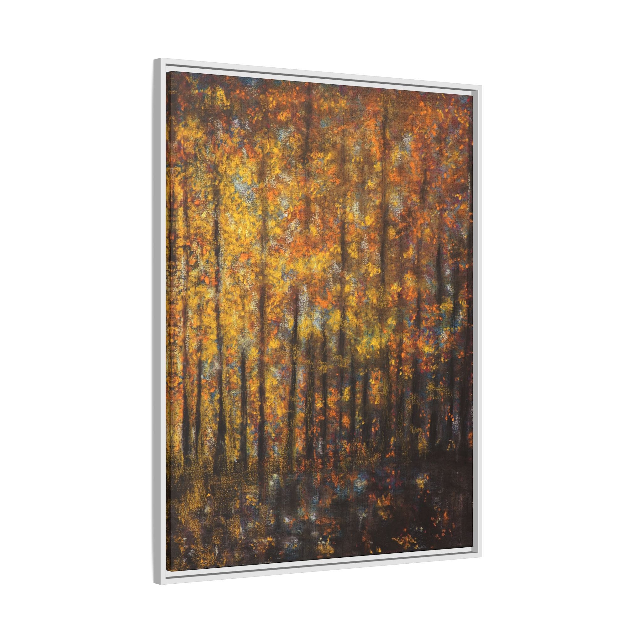 Autumn Forest Matte Canvas Print — Framed Fall Landscape Wall Art