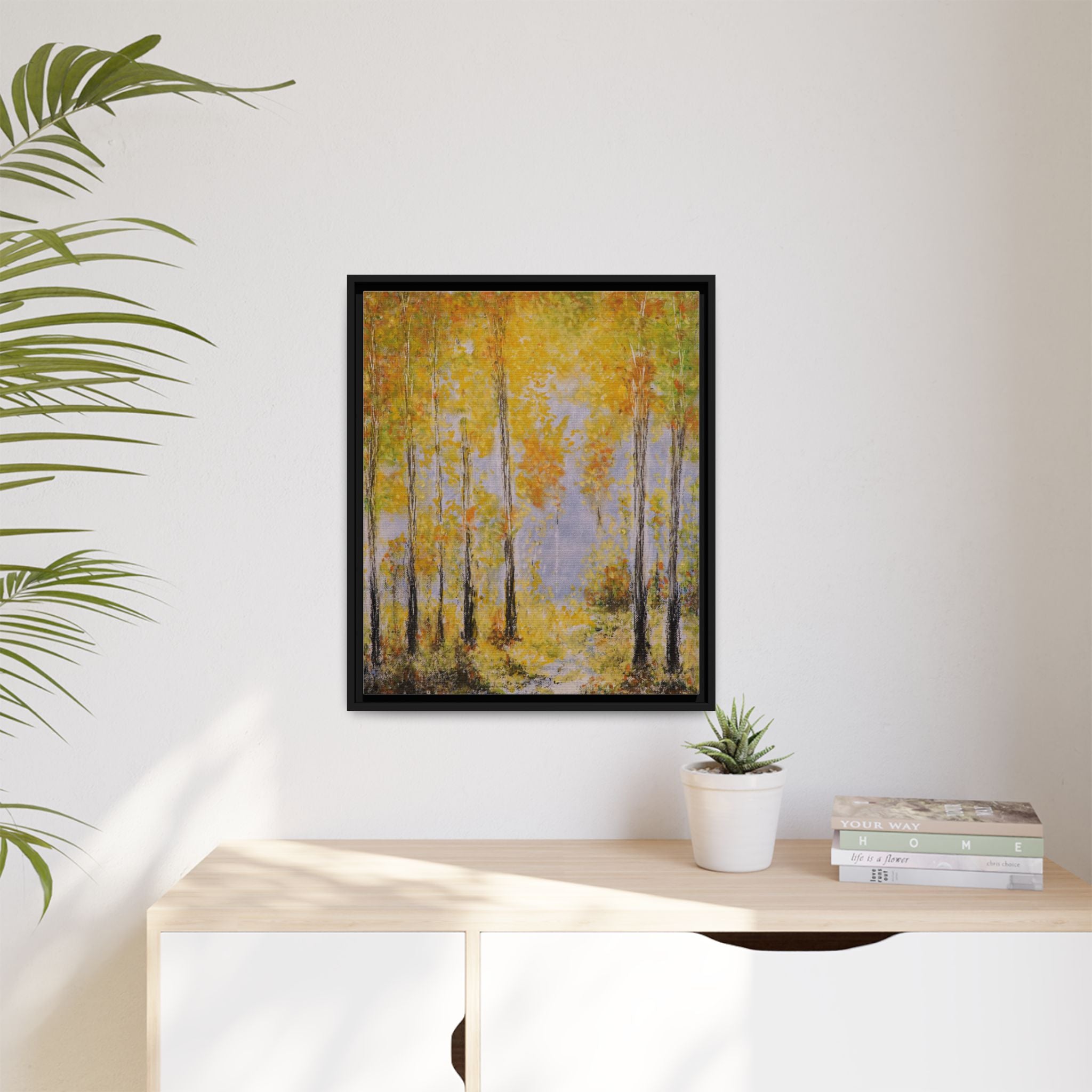 Autumn Birch Forest - Canvas Framed Wall Art