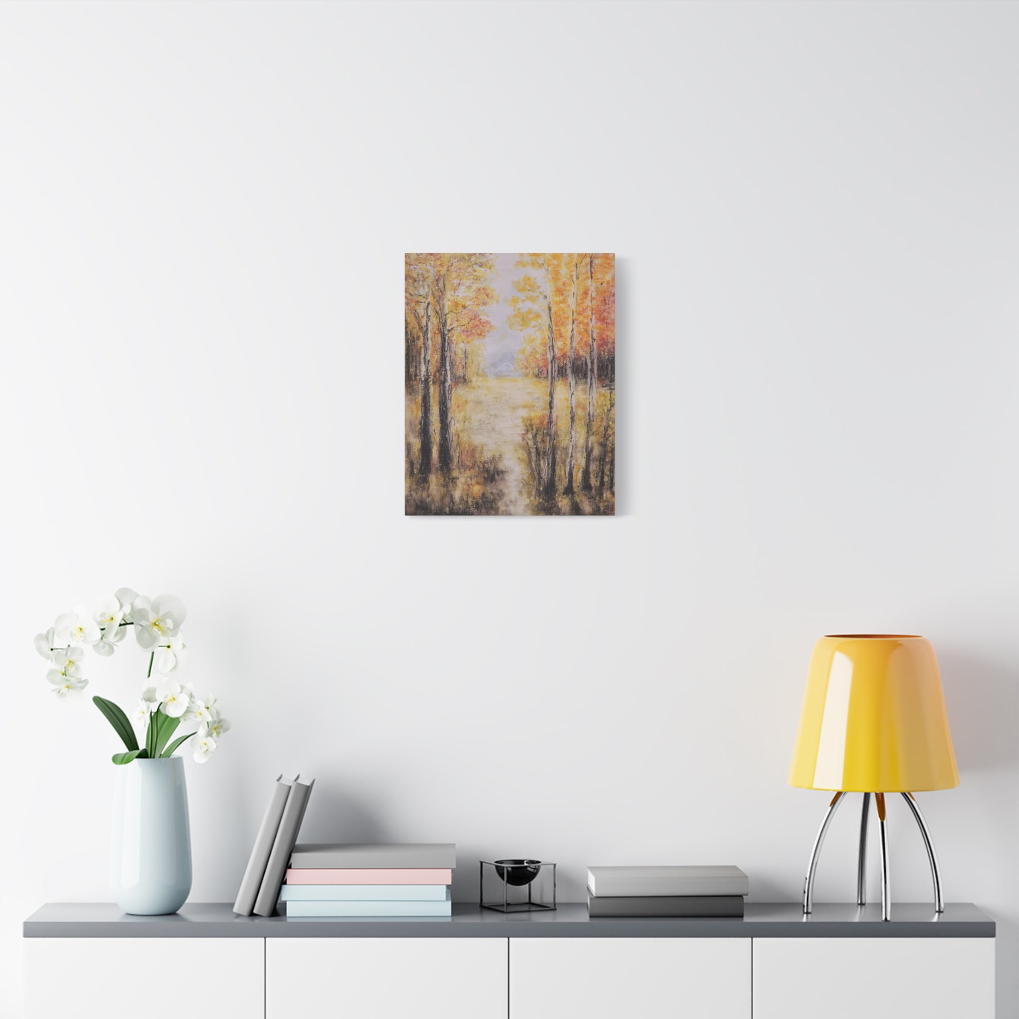 Autumn Aspens Matte Stretched Canvas Wall Art (1.25")