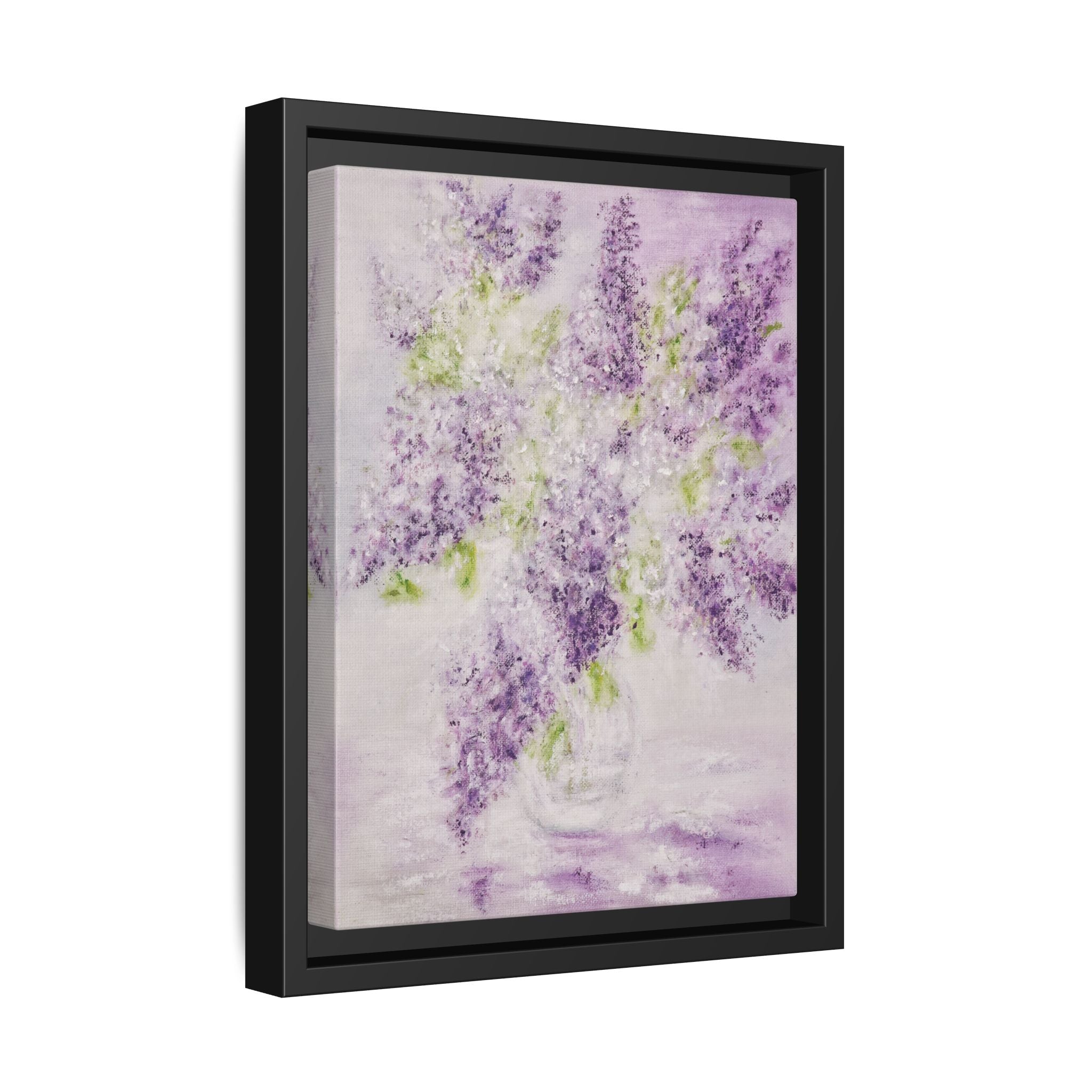 Framed Lilac Canvas Print — Matte Floral Wall Art