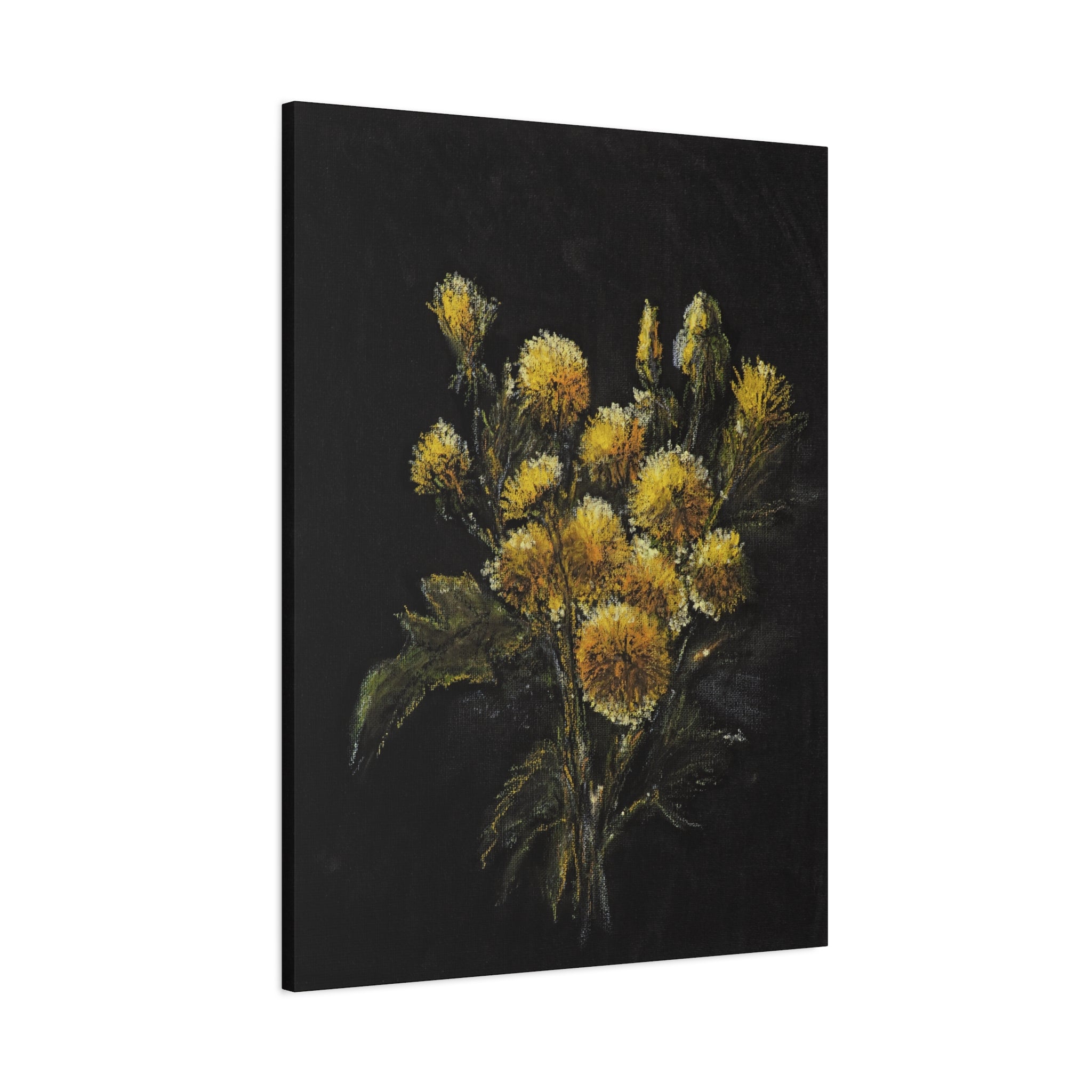 Floral Yellow Bouquet Matte Canvas Wall Art
