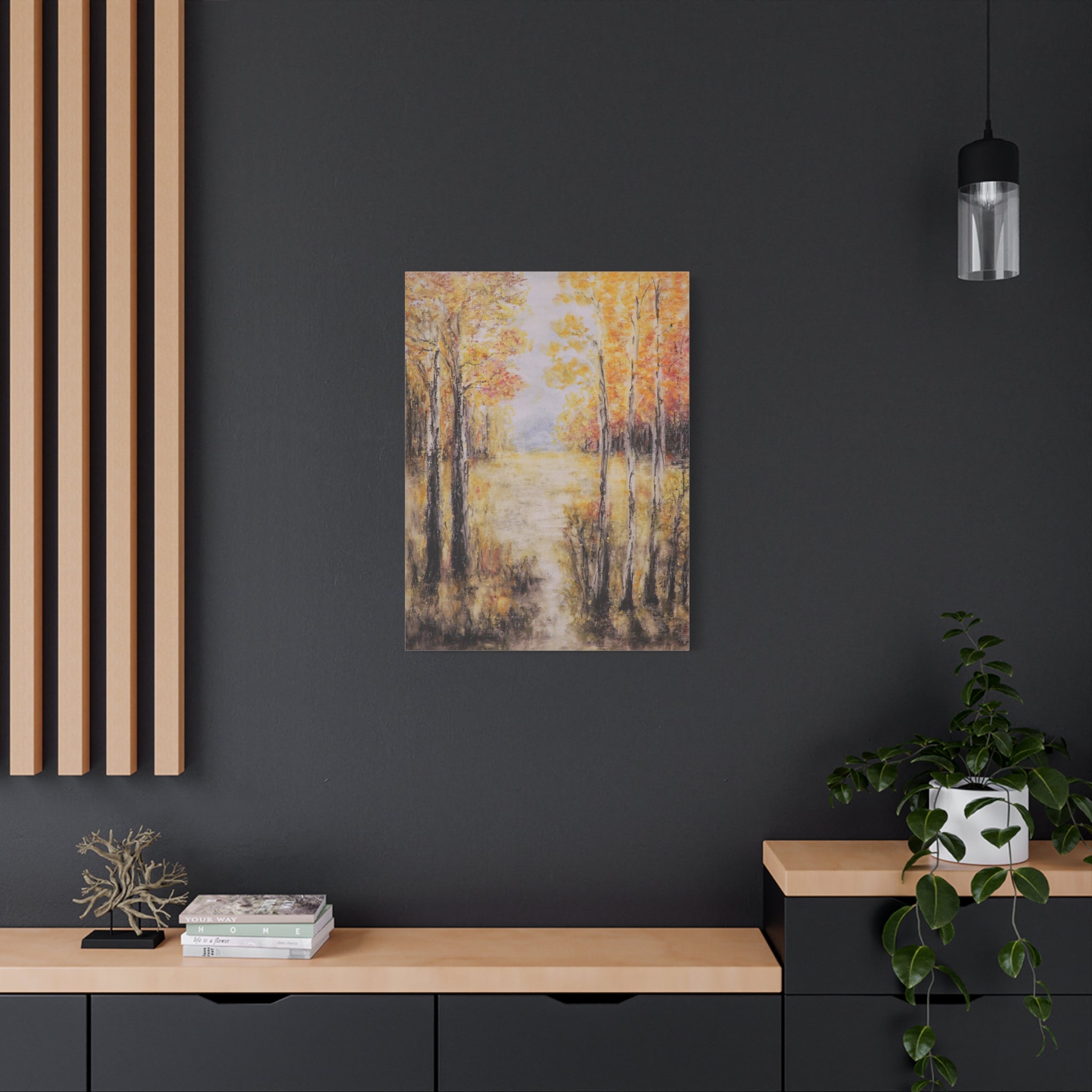 Autumn Aspens Matte Stretched Canvas Wall Art (1.25")