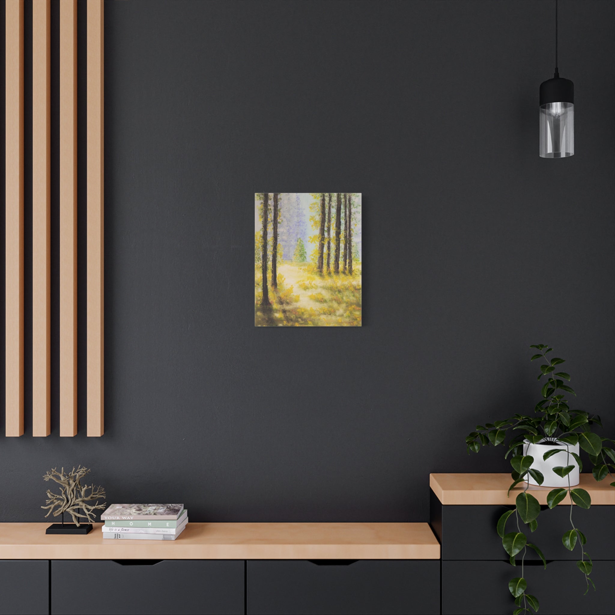 Canvas— Serene Sunlit Forest