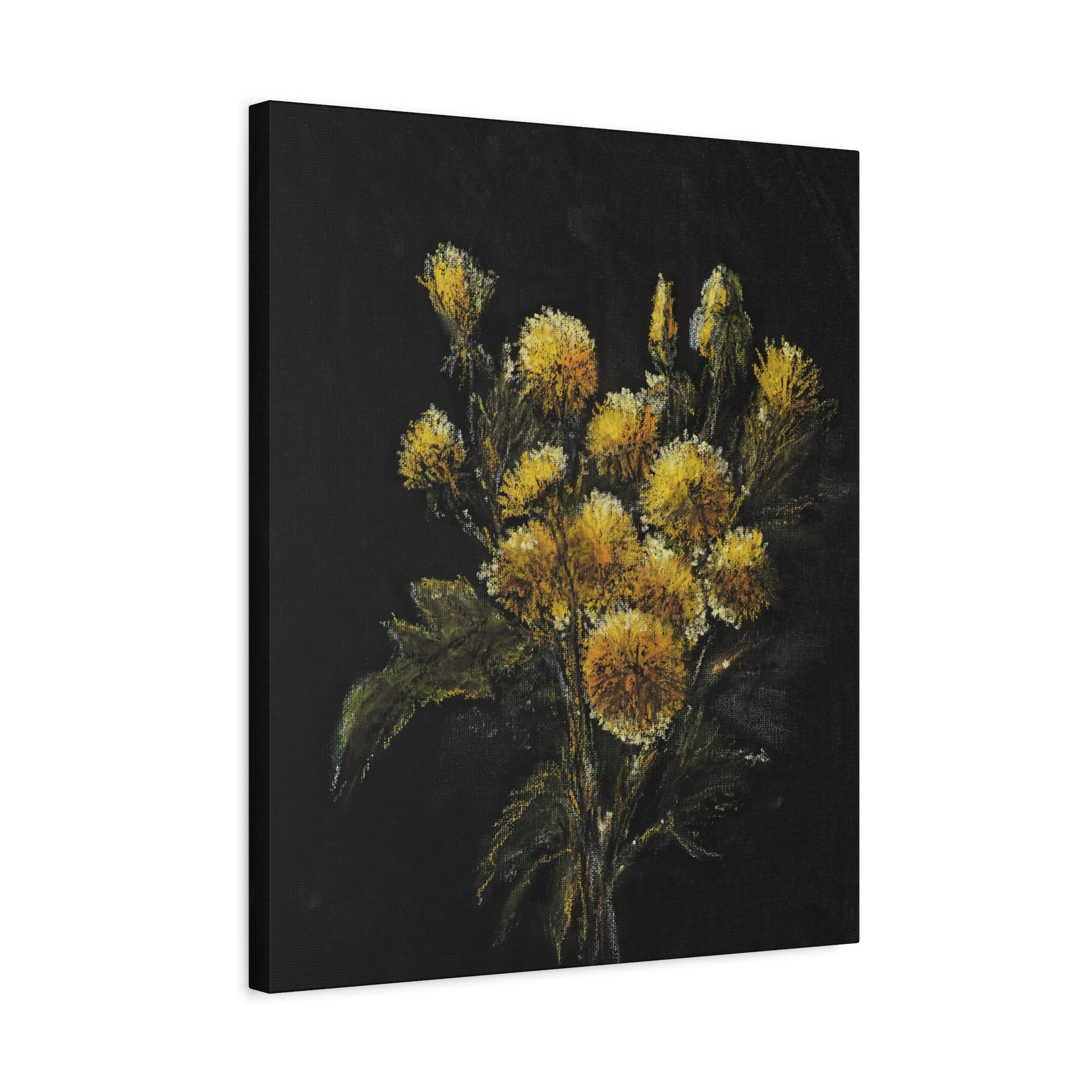 Floral Yellow Bouquet Matte Canvas Wall Art