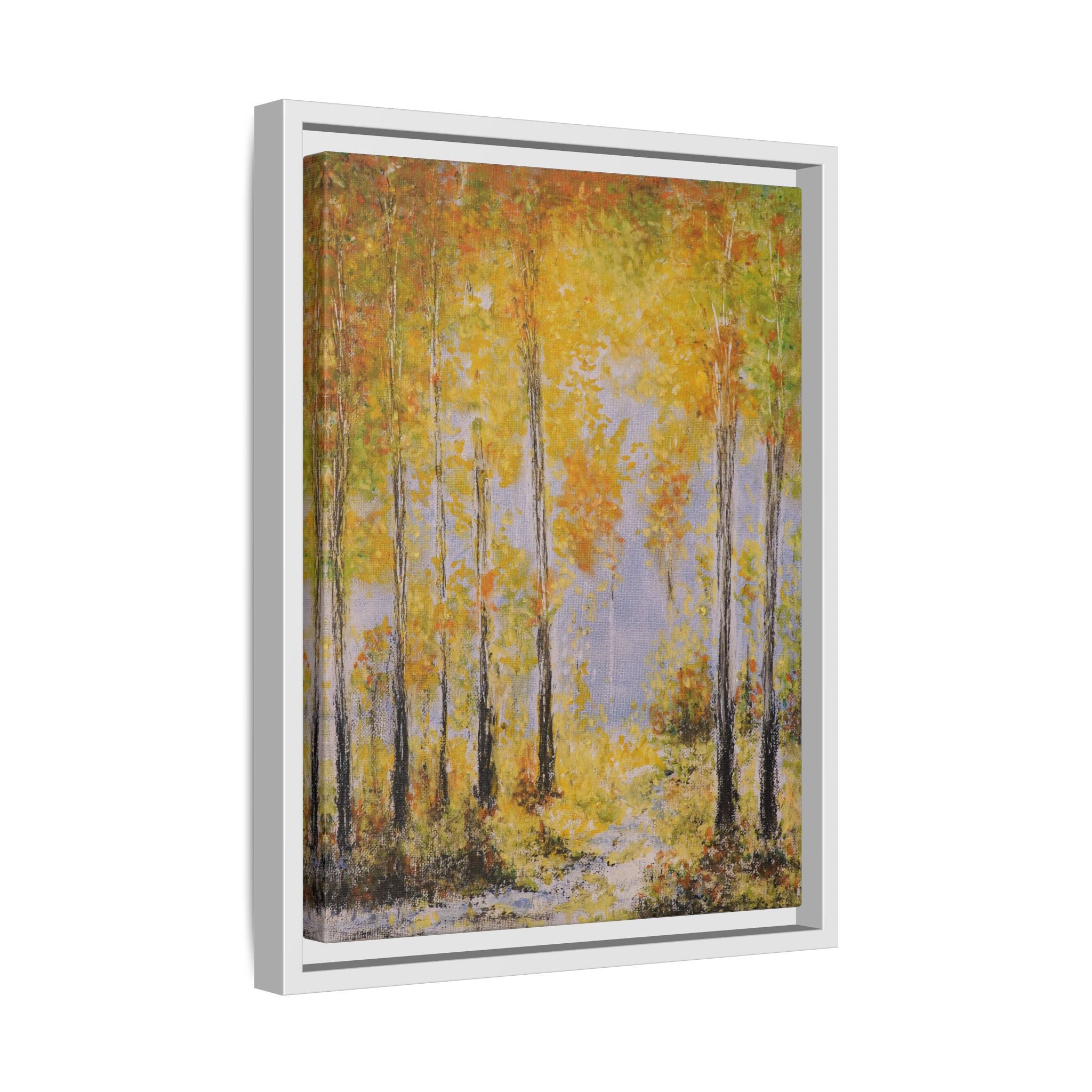 Autumn Birch Forest - Canvas Framed Wall Art