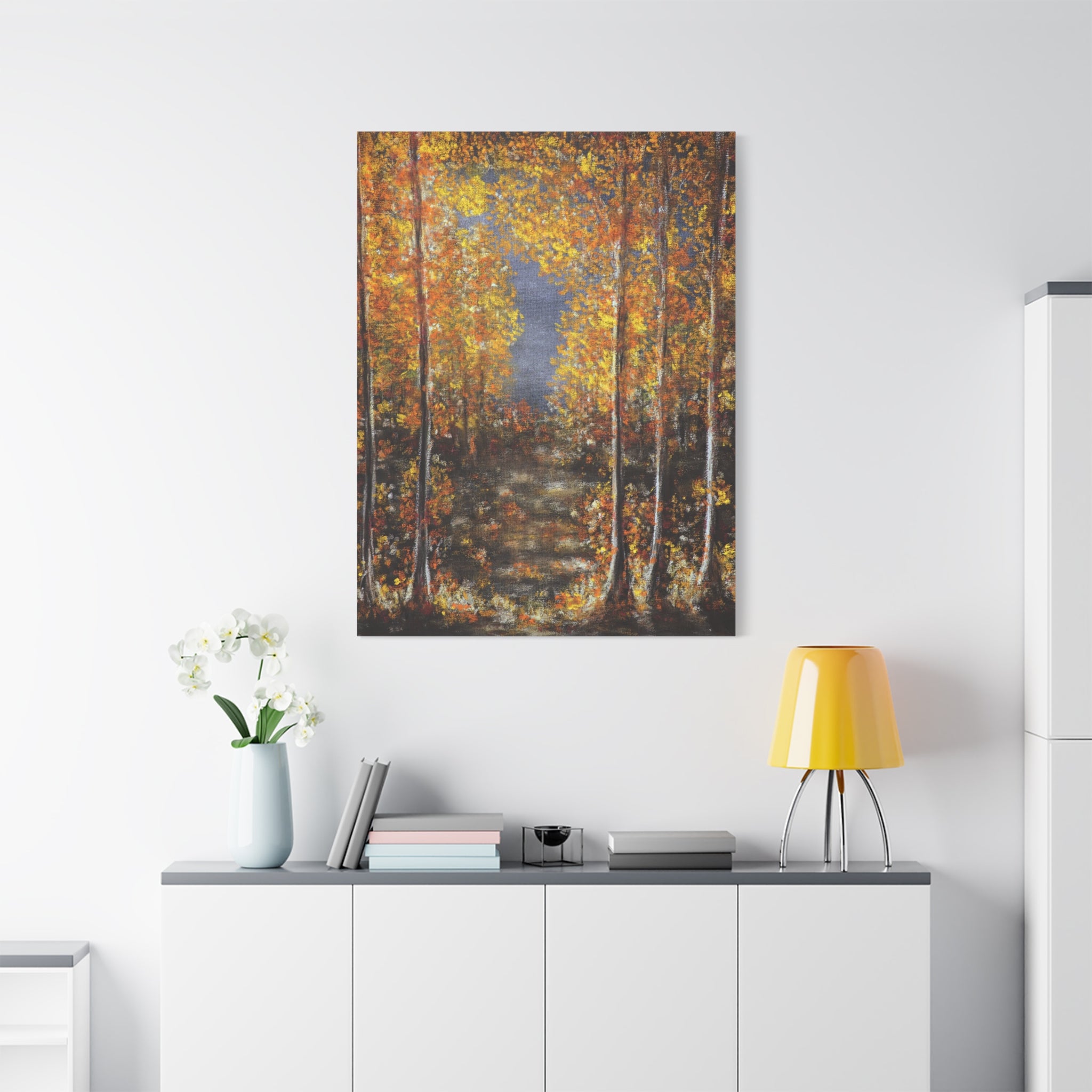 Autumn Forest Canvas Art — Stretched Matte Fall Landscape