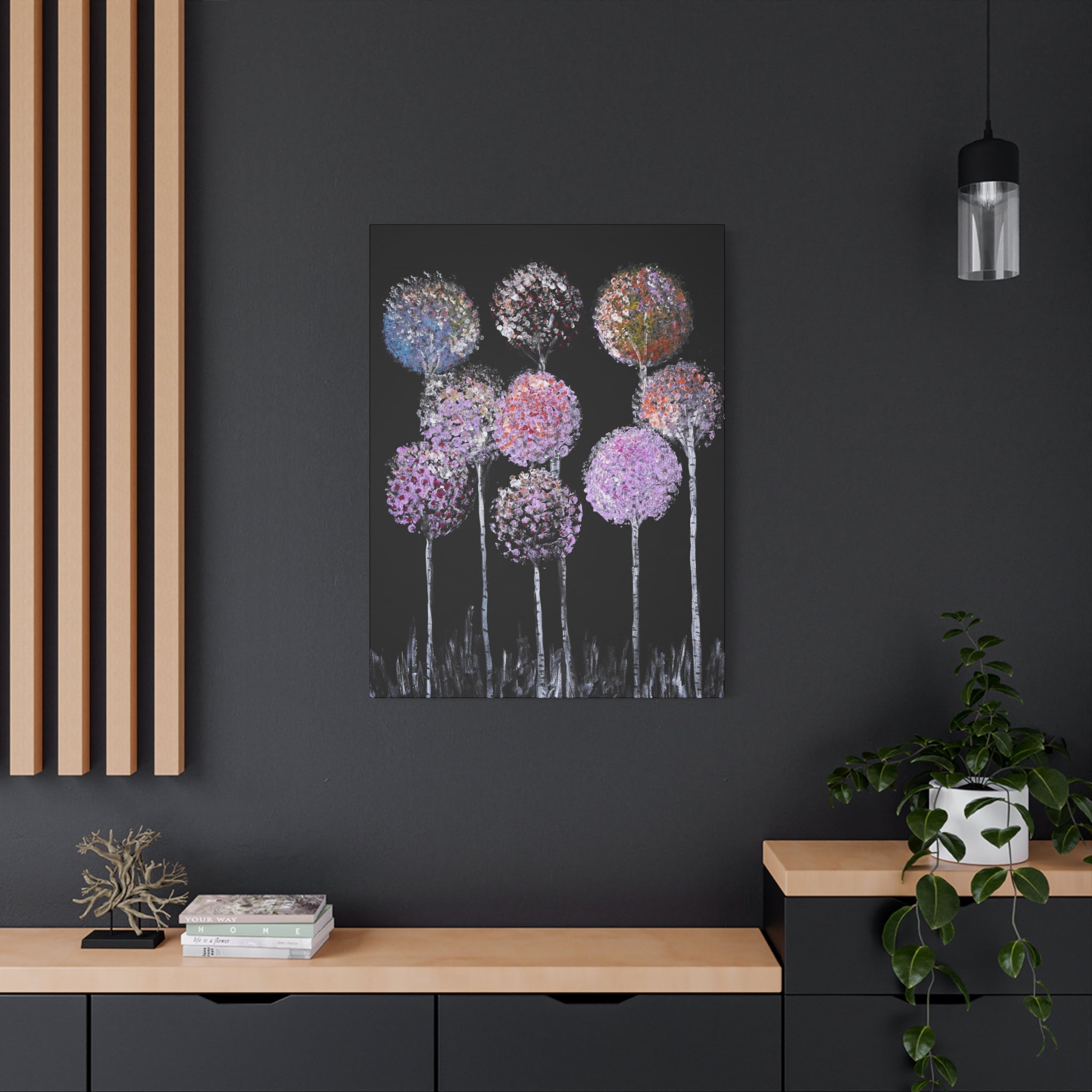 Abstract Floral Canvas Wall Art